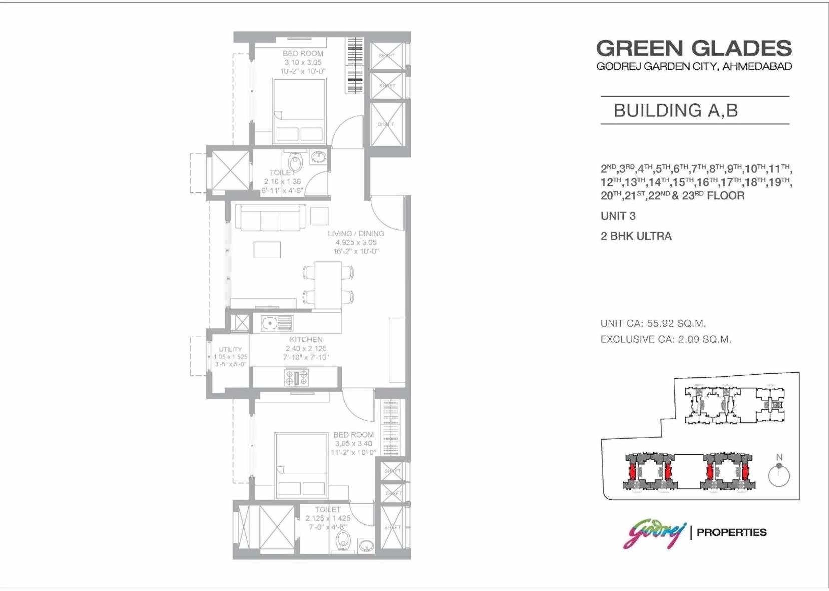 Layout of real estate project Green Glades located at Jagatpur, Ahmedabad, Gujarat