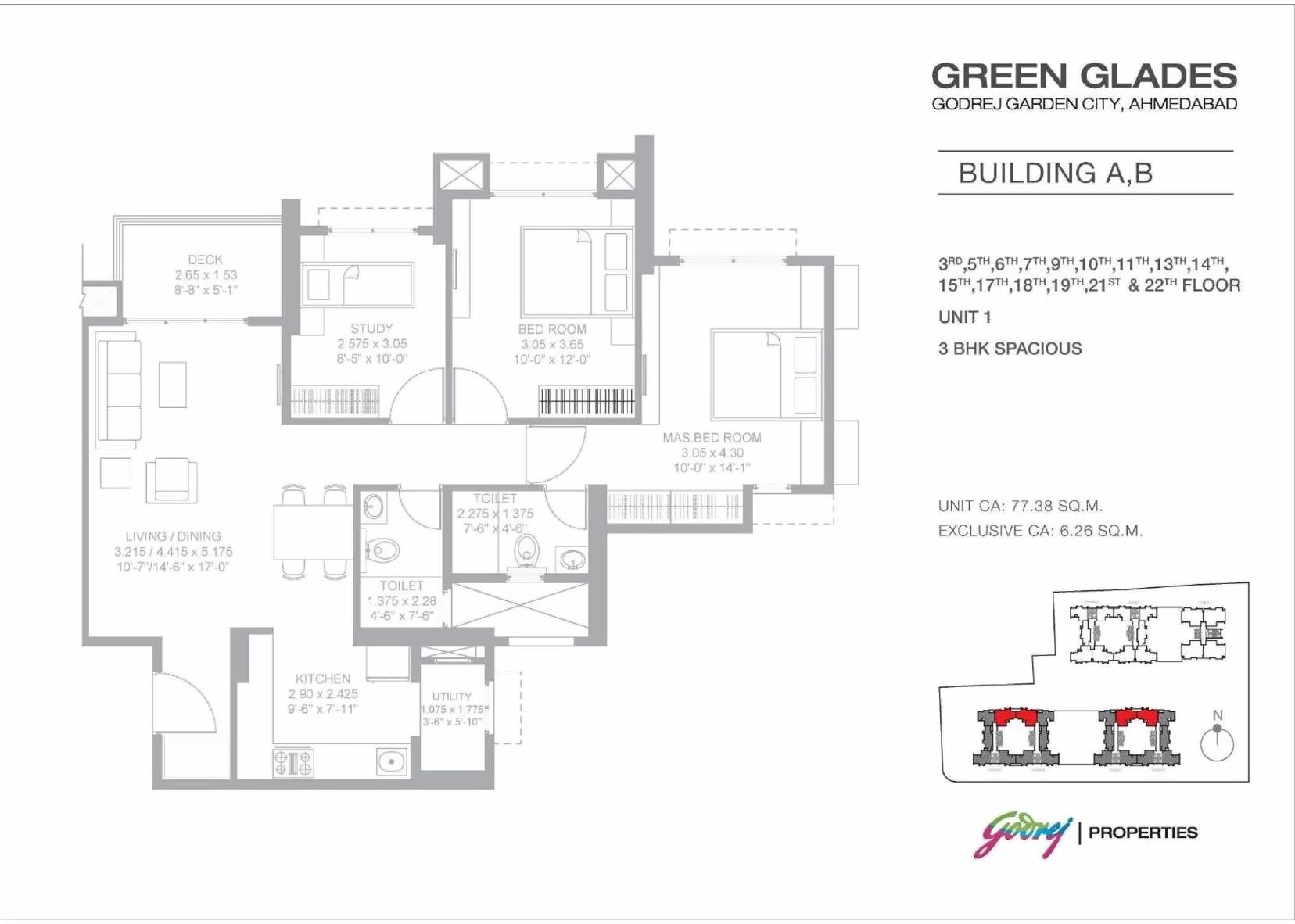 Layout of real estate project Green Glades located at Jagatpur, Ahmedabad, Gujarat