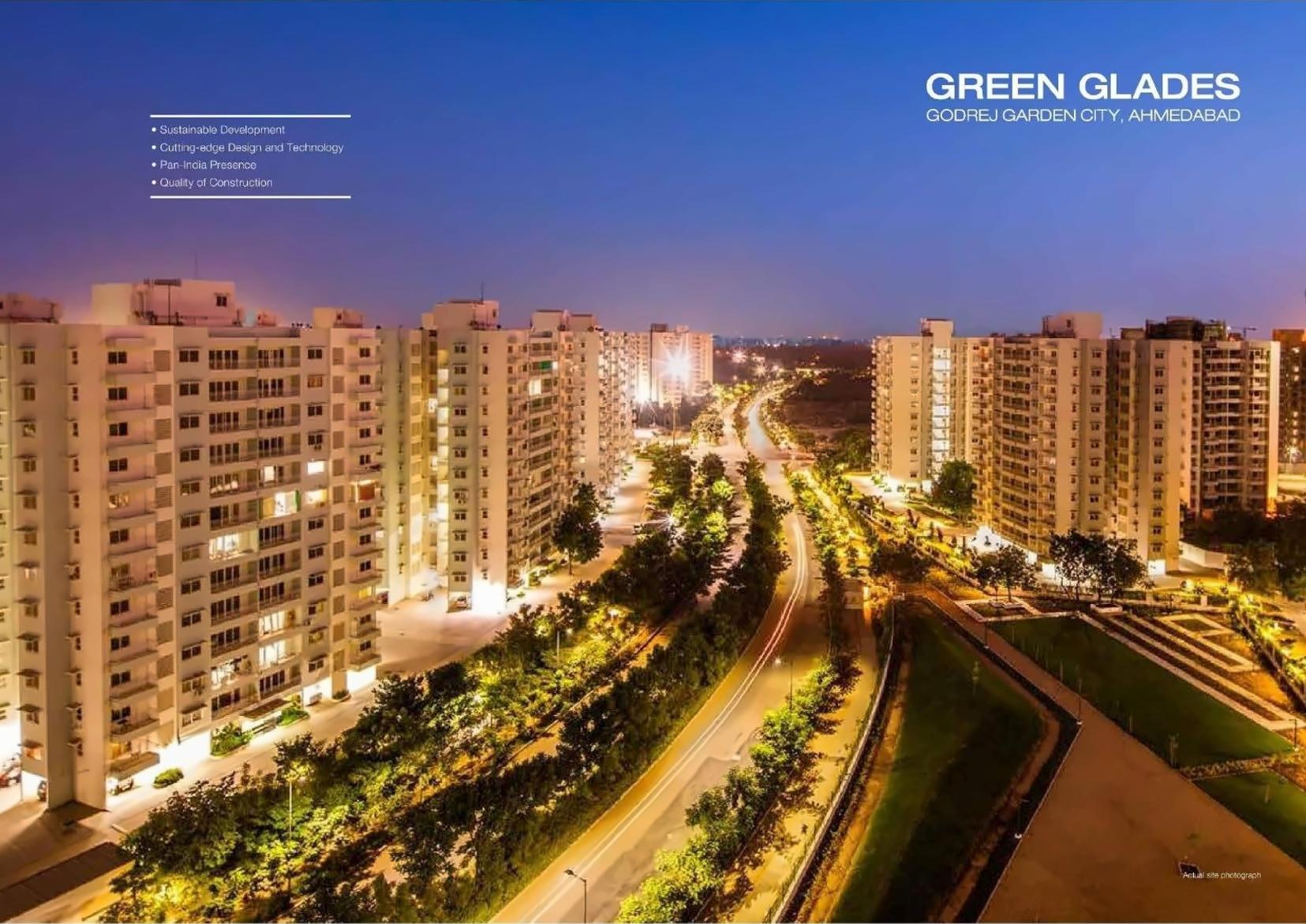3D Elevation of real estate project Green Glades located at Jagatpur, Ahmedabad, Gujarat
