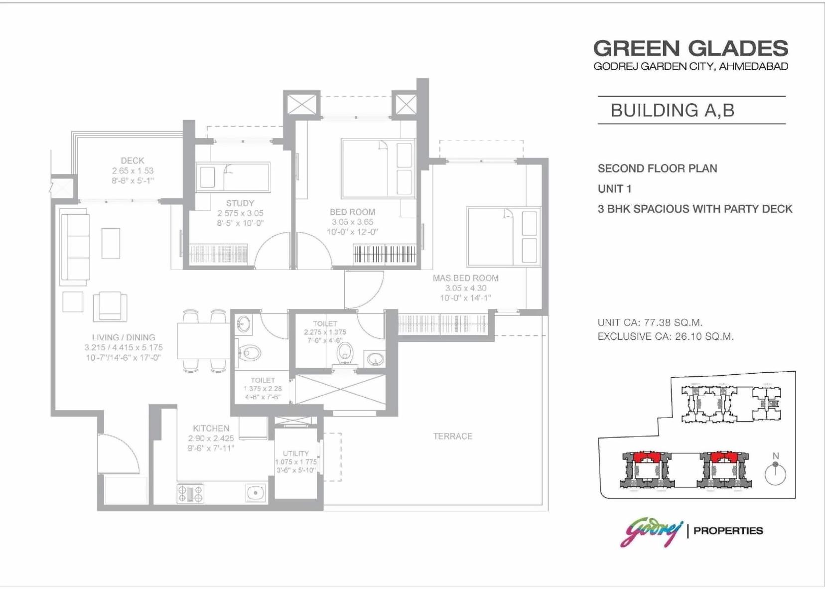 Layout of real estate project Green Glades located at Jagatpur, Ahmedabad, Gujarat