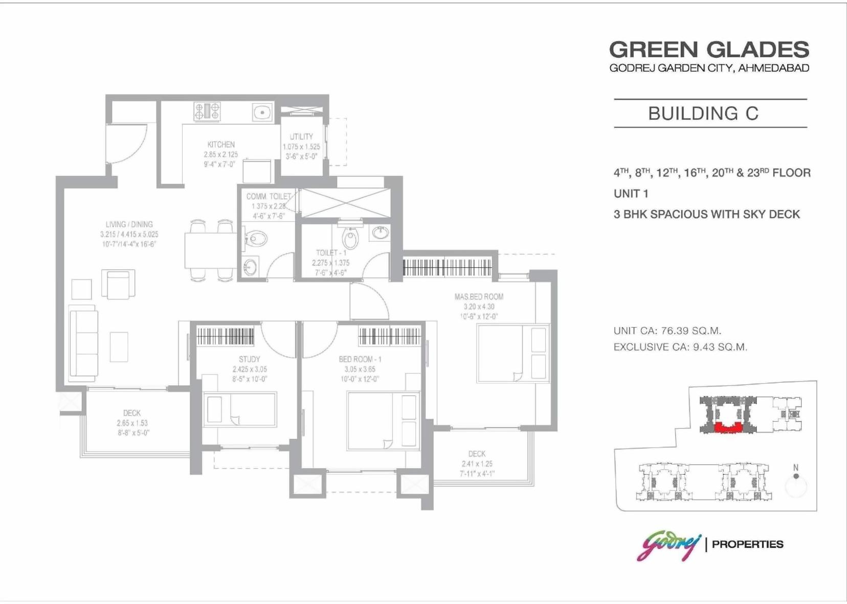 Layout of real estate project Green Glades located at Jagatpur, Ahmedabad, Gujarat
