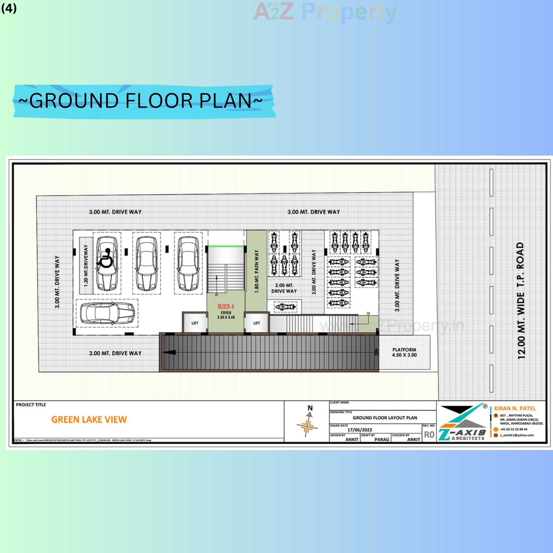 Layout of real estate project Green Lake View located at Nikol, Ahmedabad, Gujarat