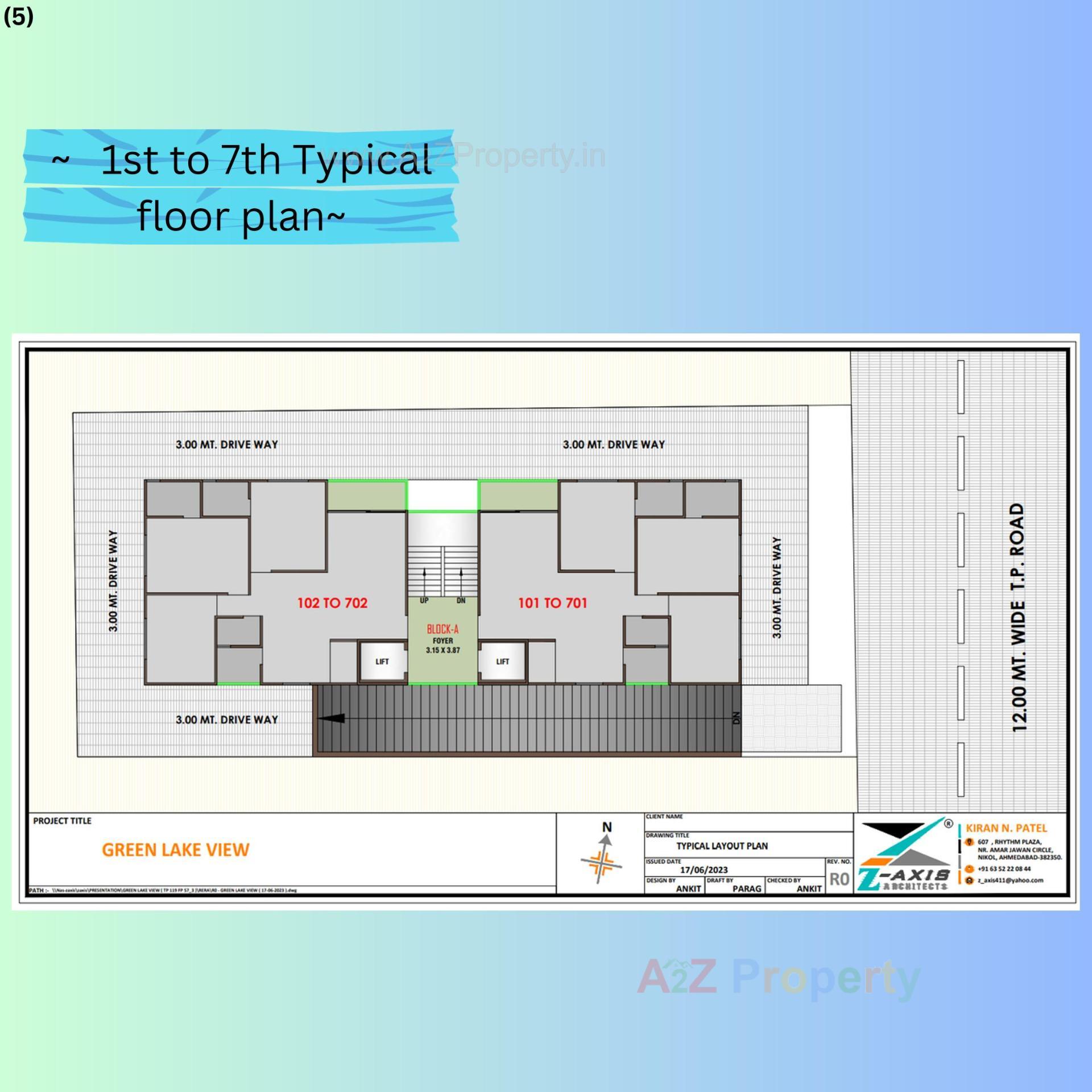 Layout of real estate project Green Lake View located at Nikol, Ahmedabad, Gujarat