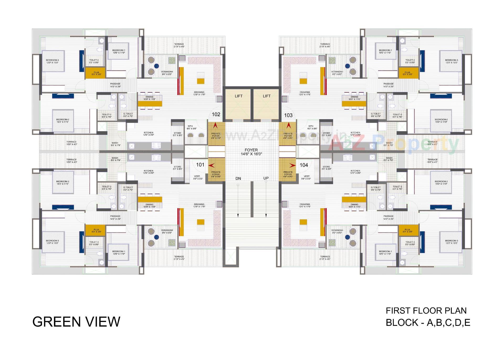 Layout of real estate project Green View located at Ahmedabad, Ahmedabad, Gujarat