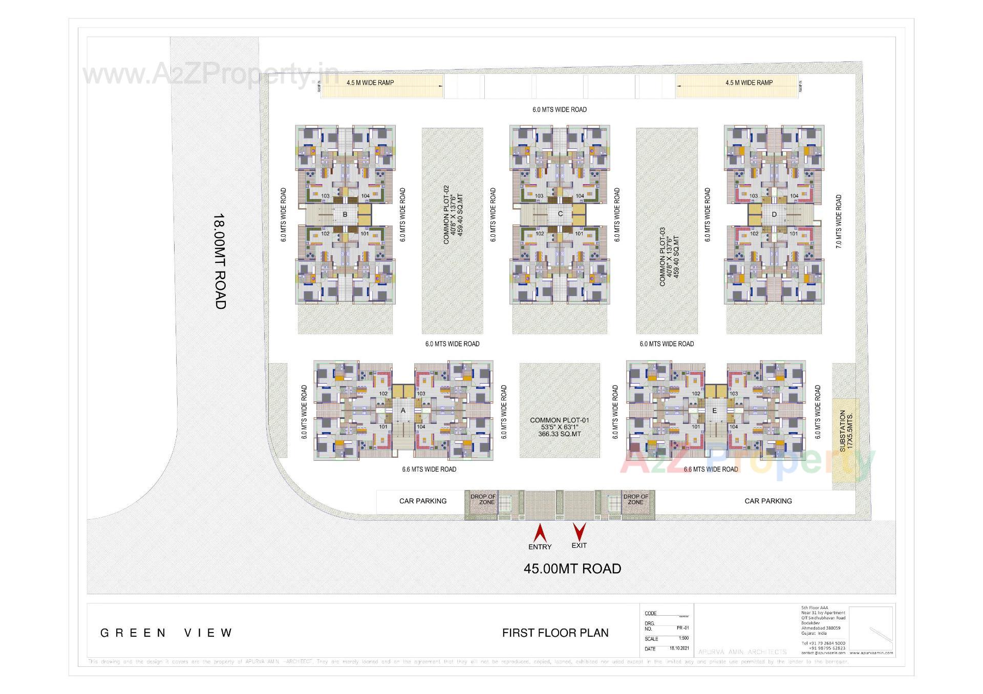 Layout of real estate project Green View located at Ahmedabad, Ahmedabad, Gujarat