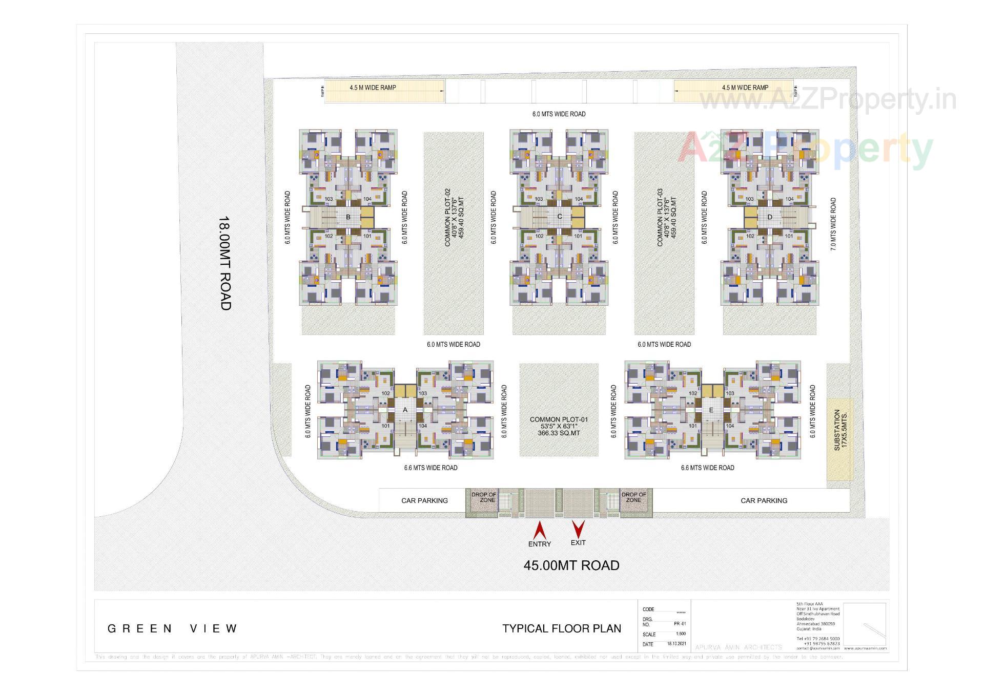 Layout of real estate project Green View located at Ahmedabad, Ahmedabad, Gujarat