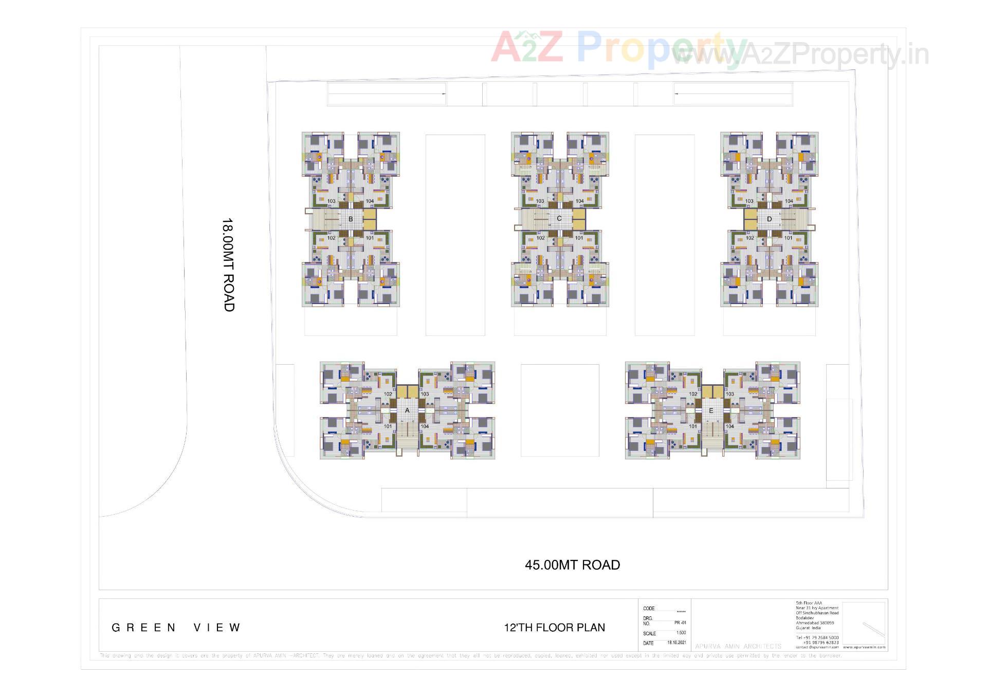 Layout of real estate project Green View located at Ahmedabad, Ahmedabad, Gujarat