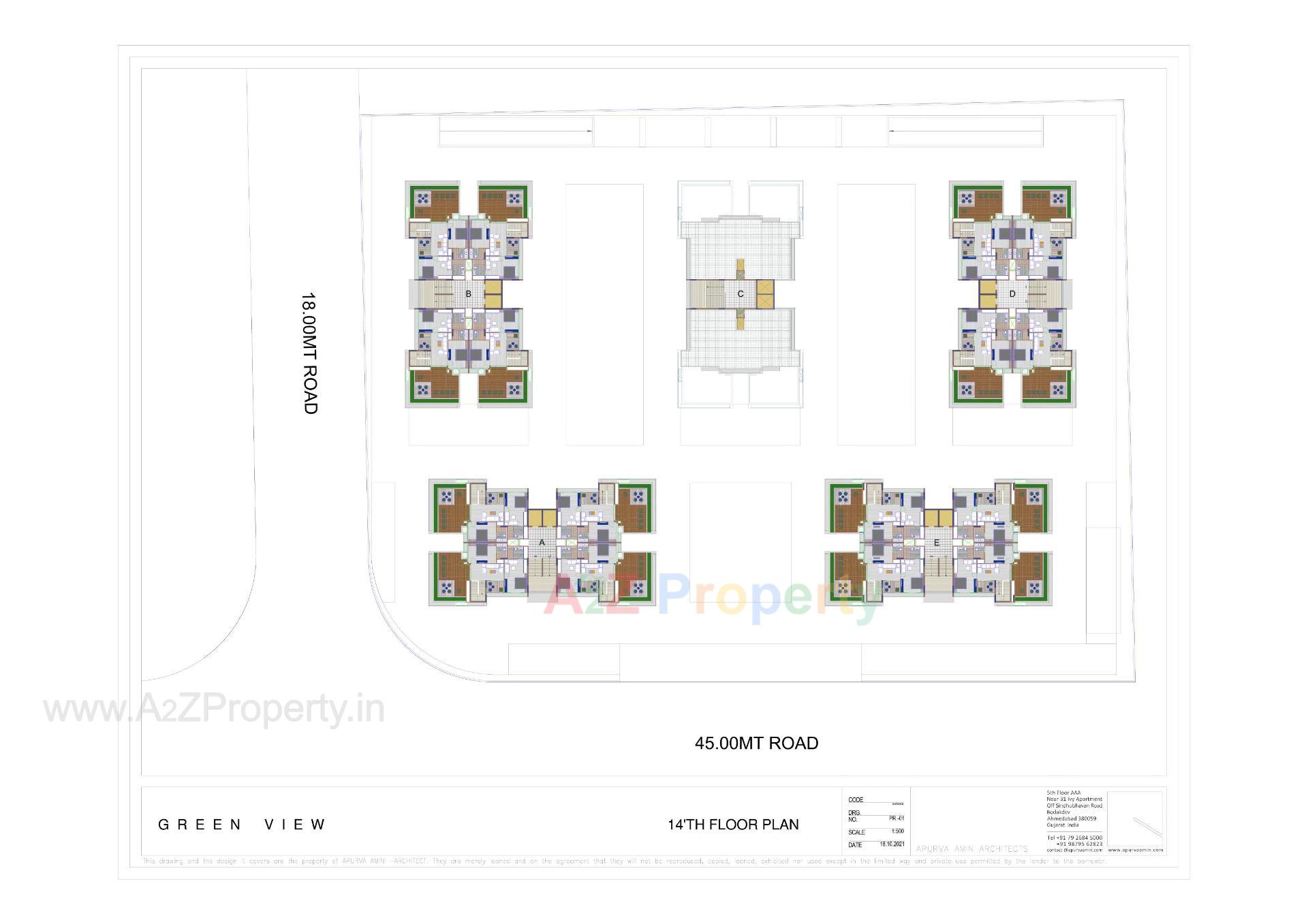 Layout of real estate project Green View located at Ahmedabad, Ahmedabad, Gujarat