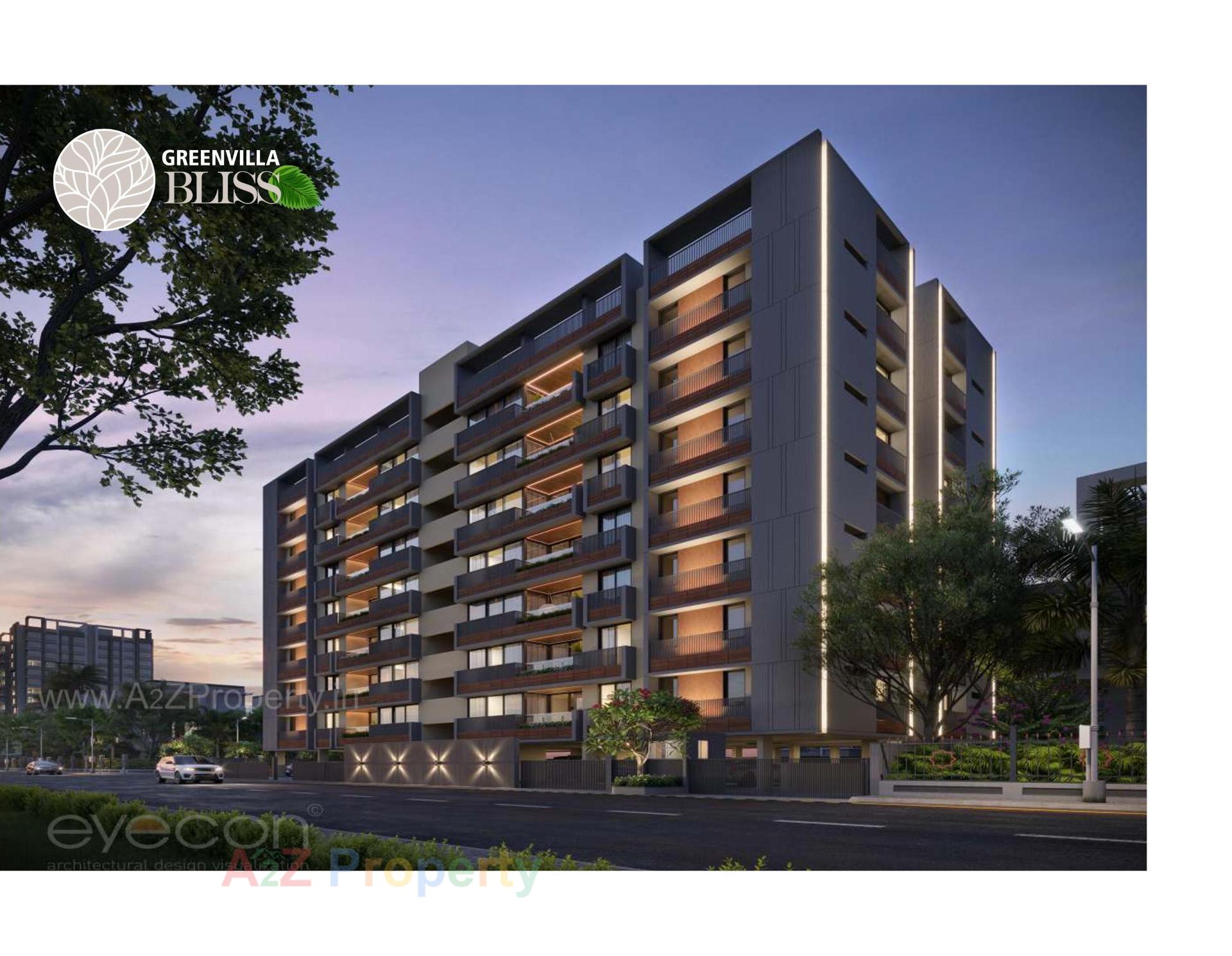 3D Elevation of real estate project Green Villa Bliss located at Ghatlodia, Ahmedabad, Gujarat