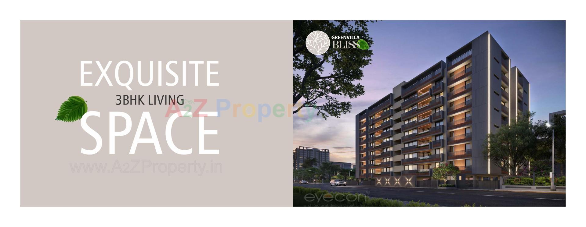 3D Elevation of real estate project Green Villa Bliss located at Ghatlodia, Ahmedabad, Gujarat