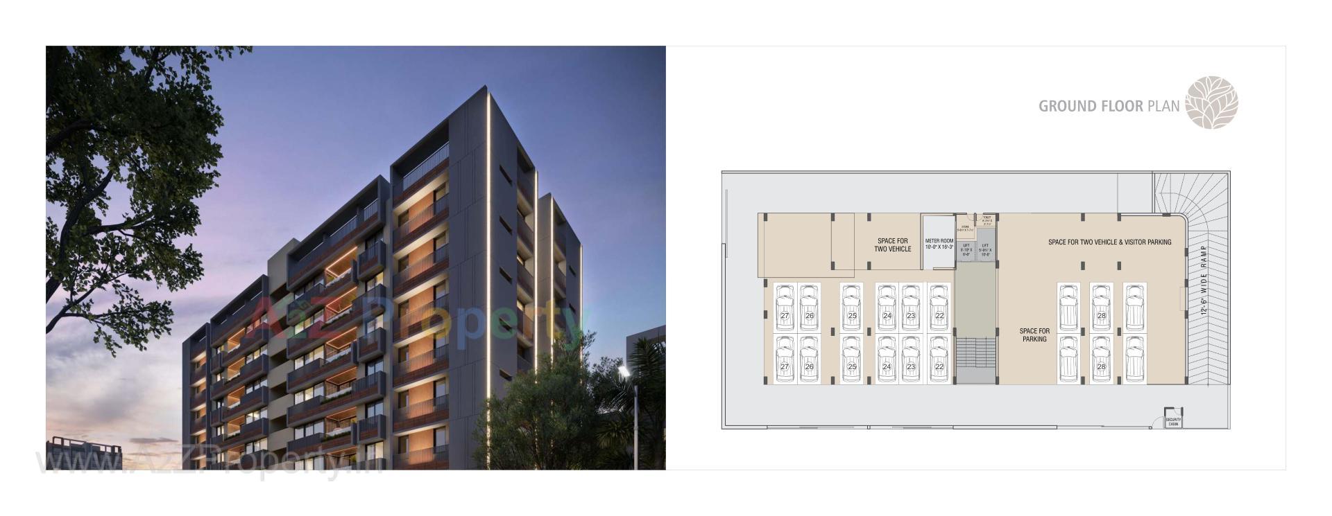 Layout of real estate project Green Villa Bliss located at Ghatlodia, Ahmedabad, Gujarat