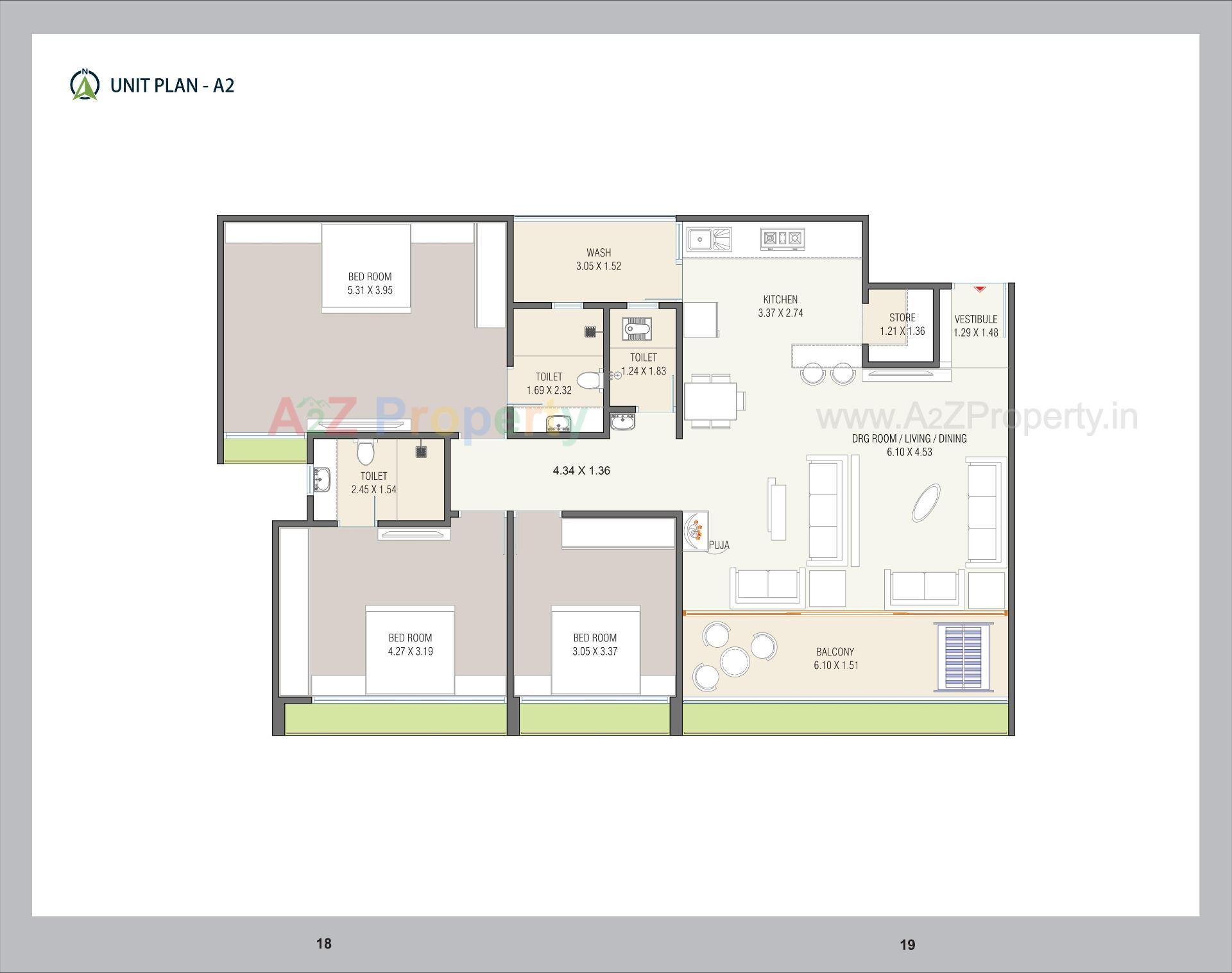 Layout of real estate project Green Ville located at Nikol, Ahmedabad, Gujarat