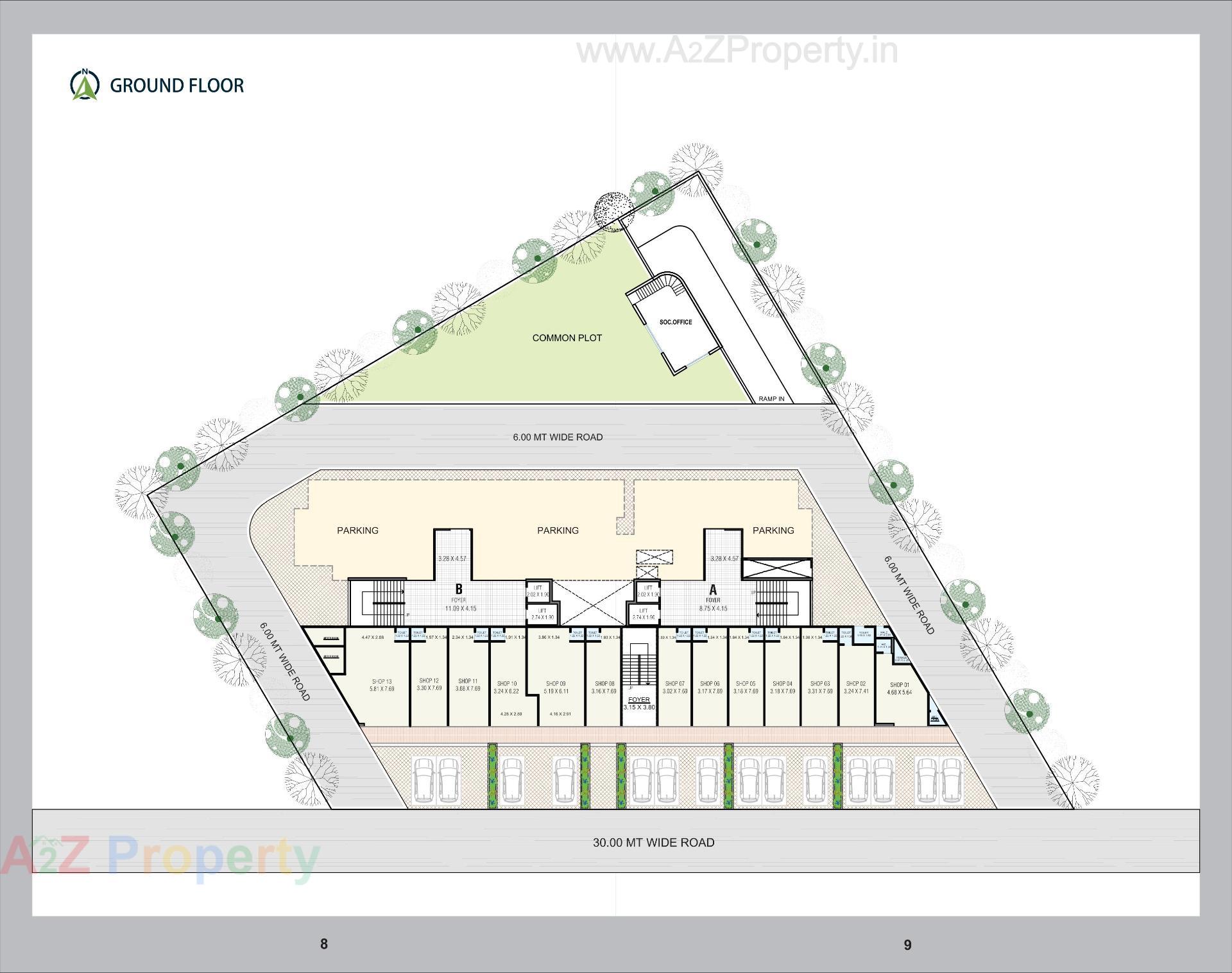 Layout of real estate project Green Ville located at Nikol, Ahmedabad, Gujarat