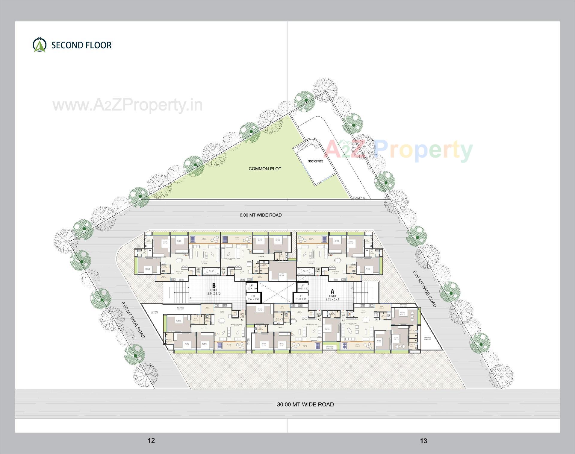 Layout of real estate project Green Ville located at Nikol, Ahmedabad, Gujarat