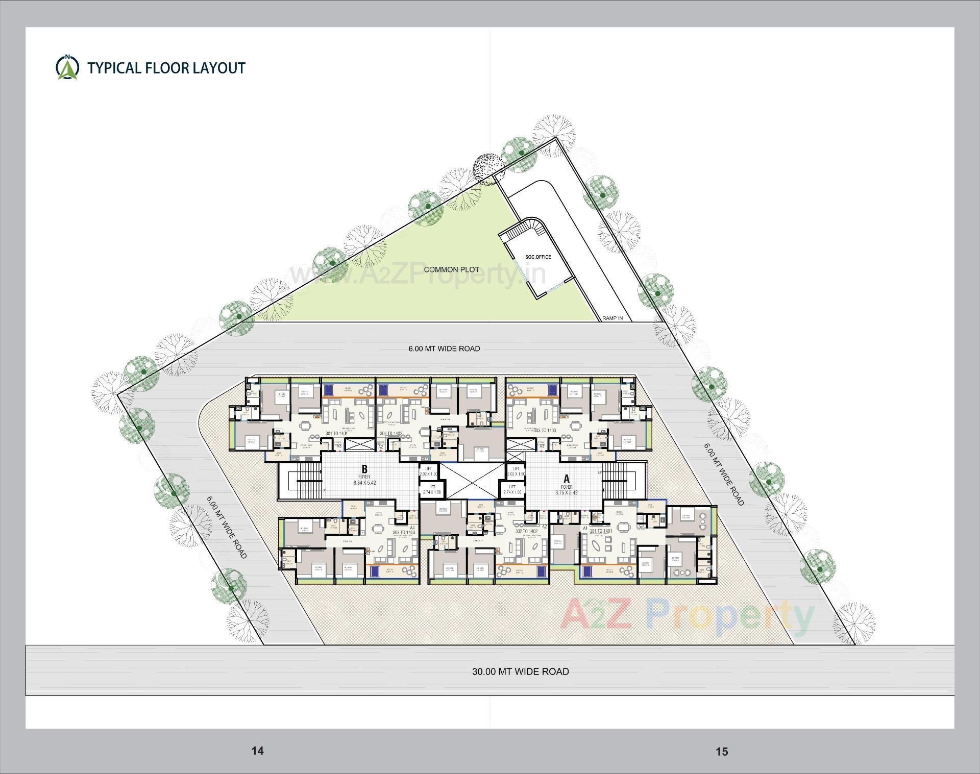 Layout of real estate project Green Ville located at Nikol, Ahmedabad, Gujarat
