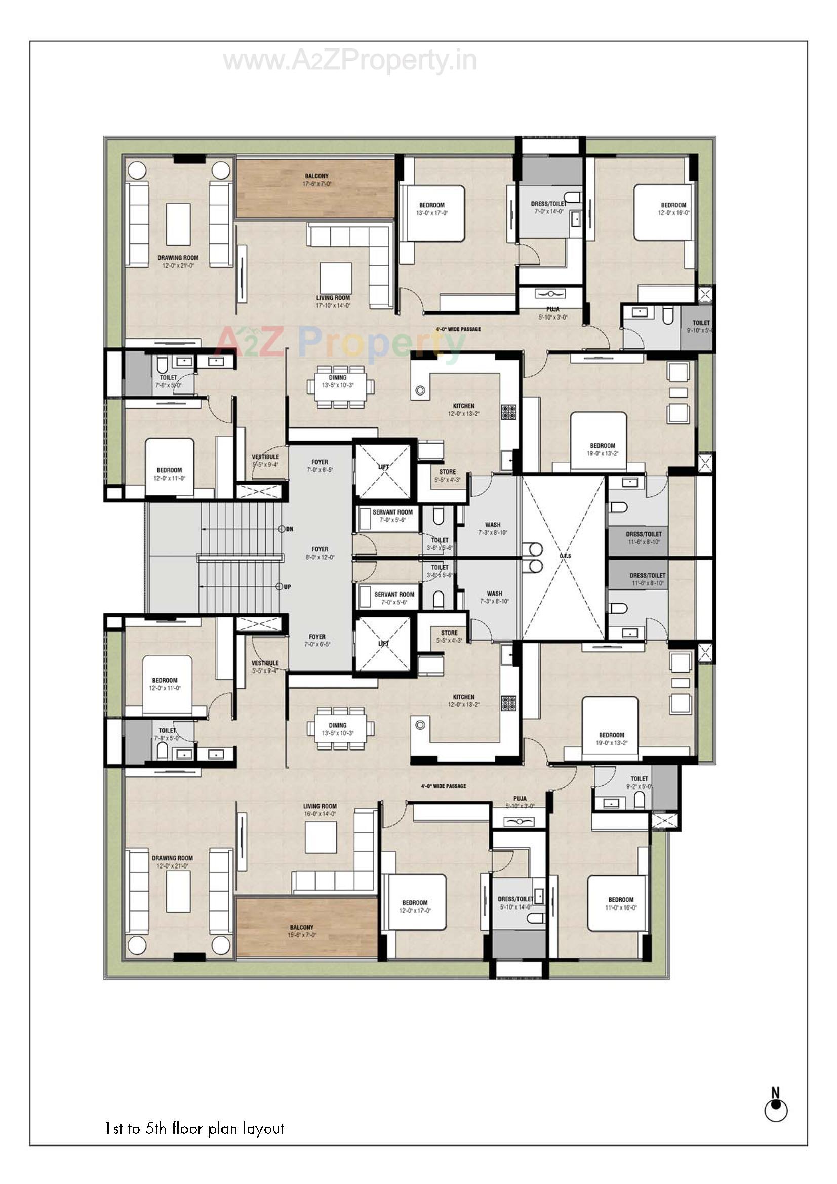 Layout of real estate project Greencraft Residences located at Jodhpur, Ahmedabad, Gujarat