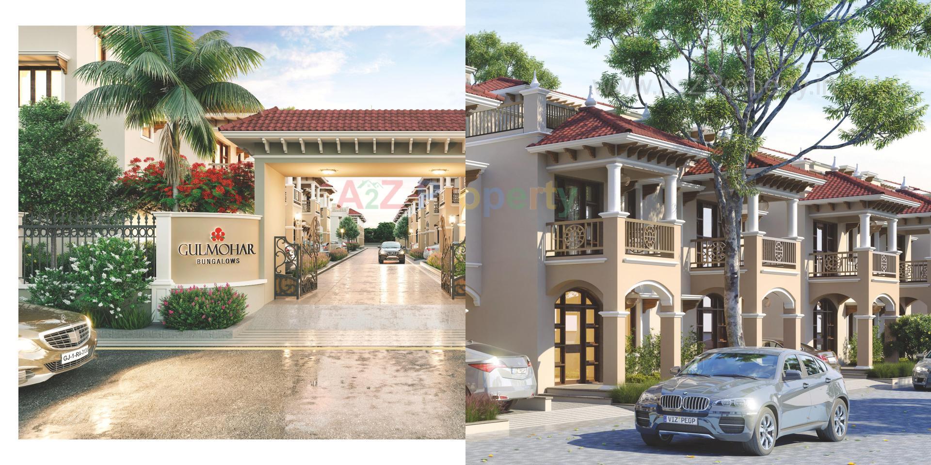 3D Elevation of real estate project Gulmohar Bungalows located at Sanand, Ahmedabad, Gujarat