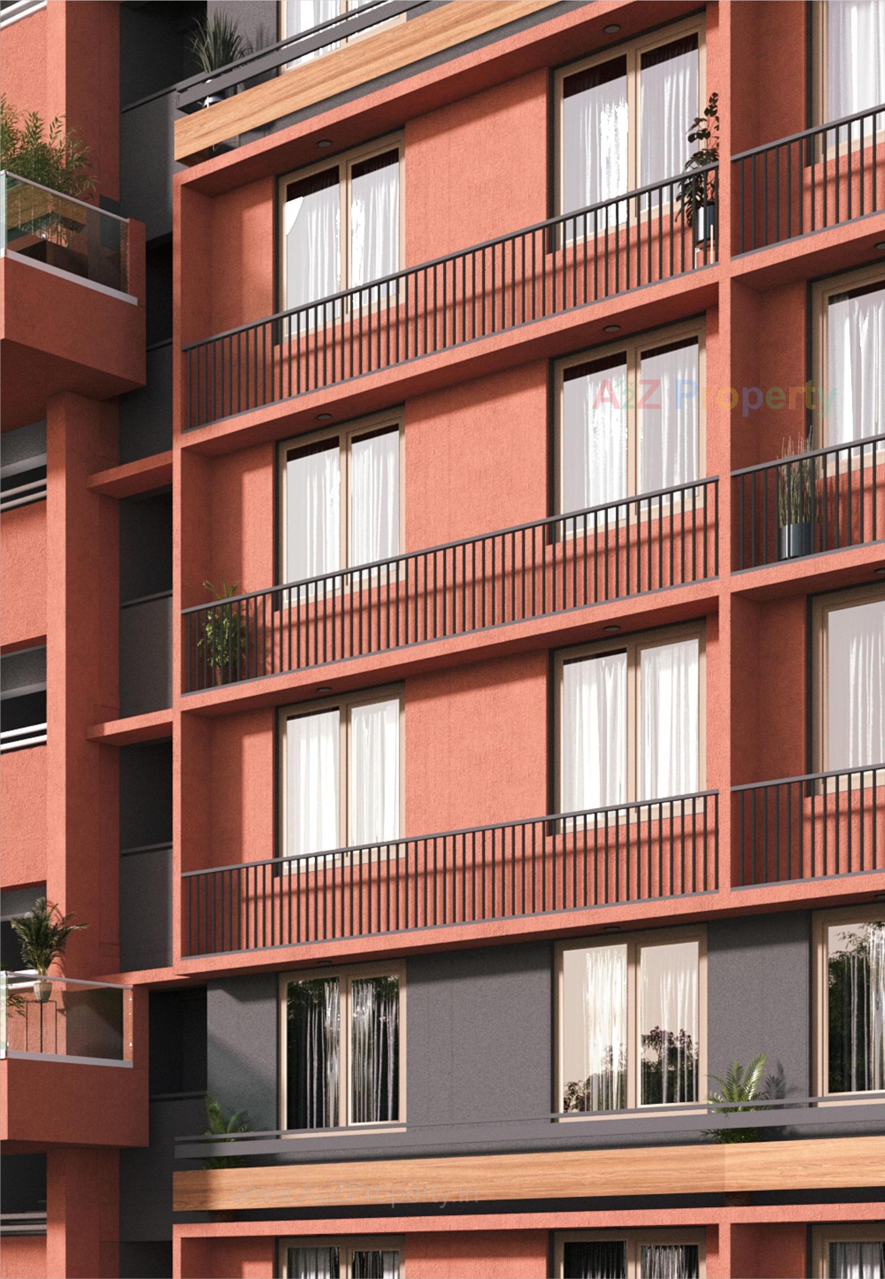 3D Elevation of real estate project Gulmohar Nirvana Ii located at Ghuma, Ahmedabad, Gujarat