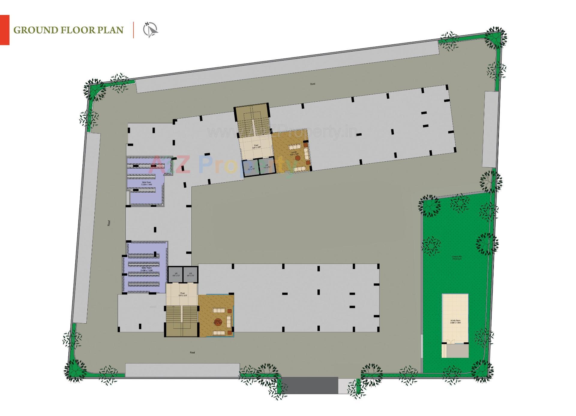 Layout of real estate project Gulmohar Nirvana Ii located at Ghuma, Ahmedabad, Gujarat