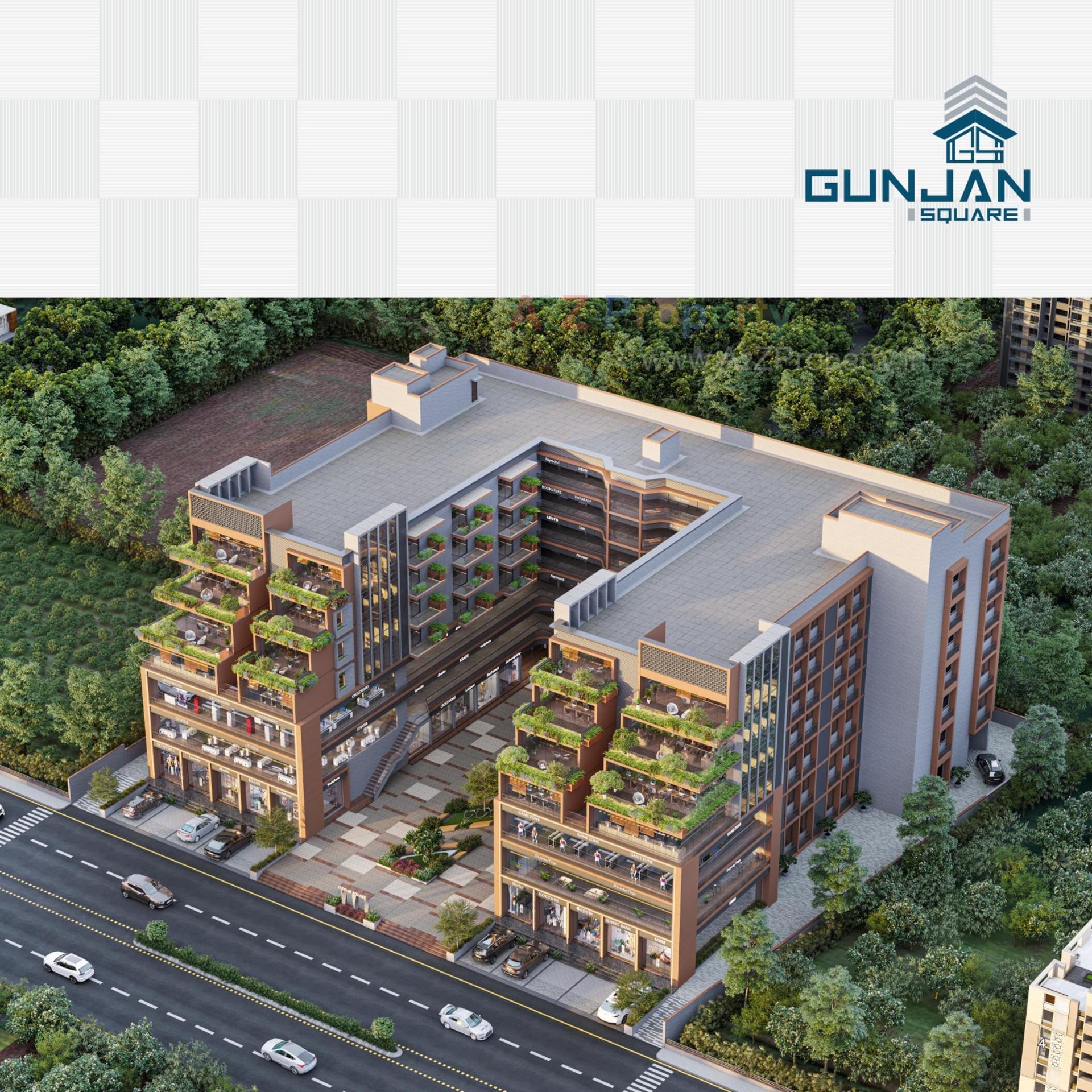 3D Elevation of real estate project Gunjan Square located at Nikol, Ahmedabad, Gujarat