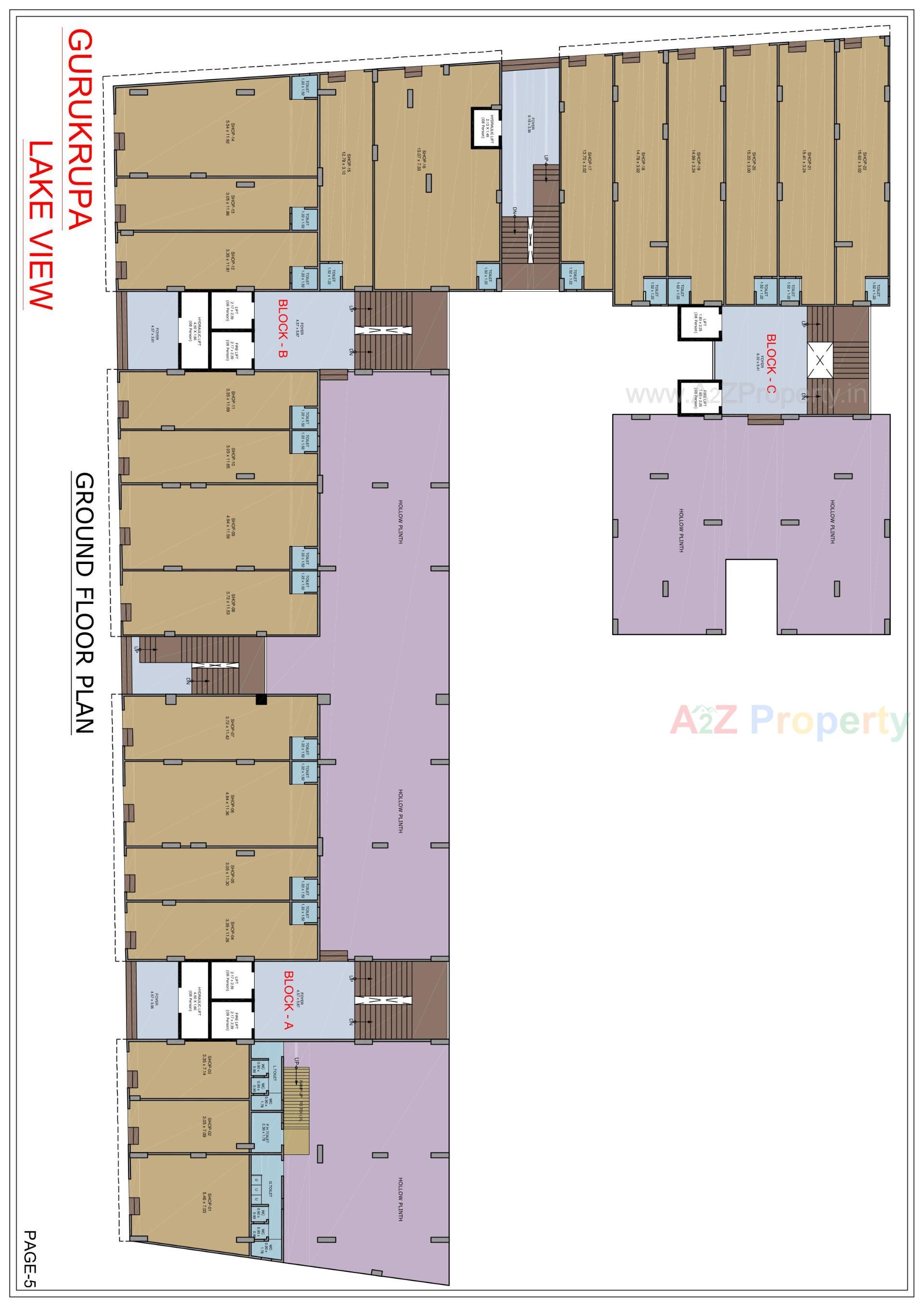 Layout of real estate project Gurukrupa Lakeview located at Ranip, Ahmedabad, Gujarat
