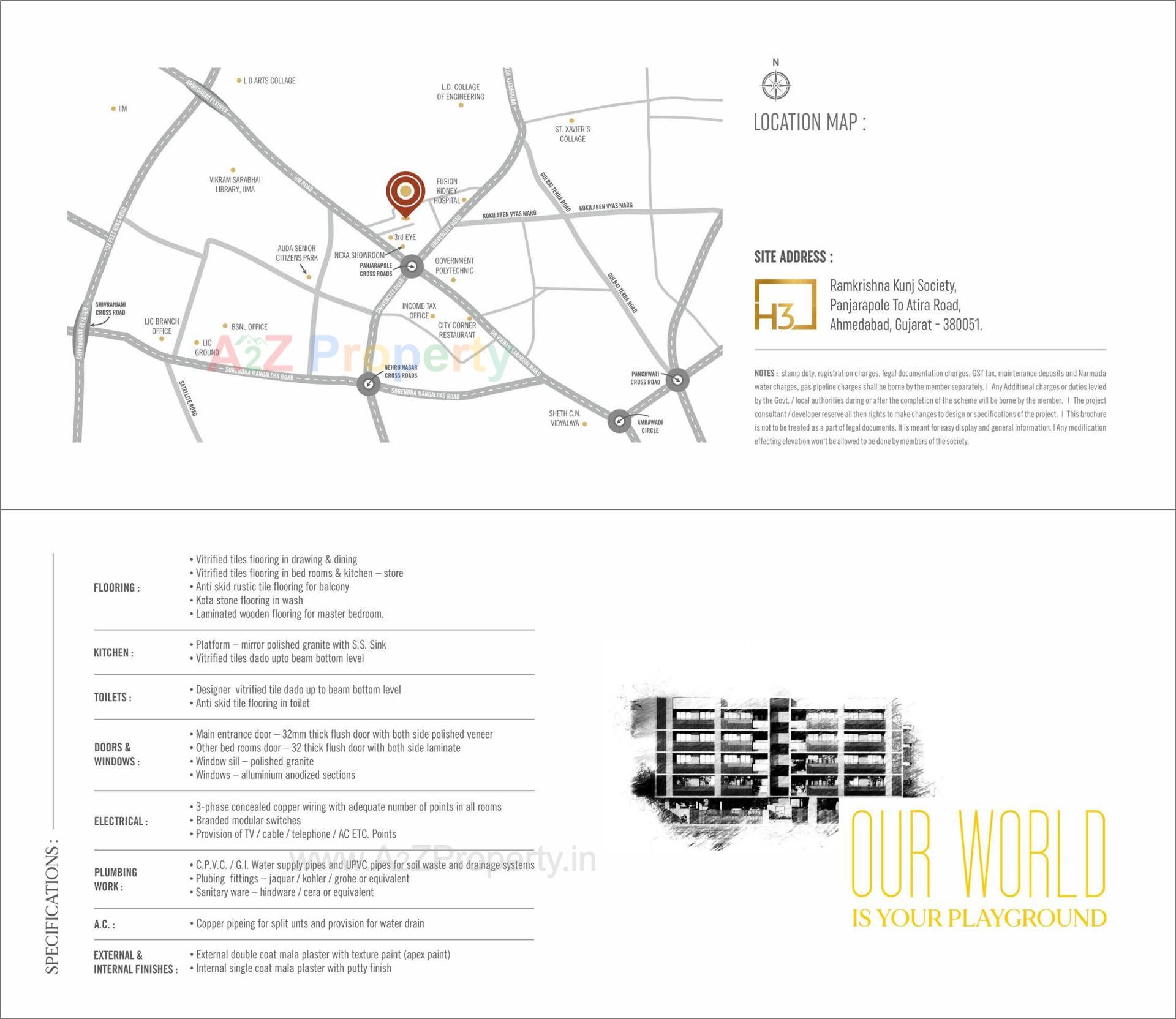  of real estate project H located at Kocharab, Ahmedabad, Gujarat