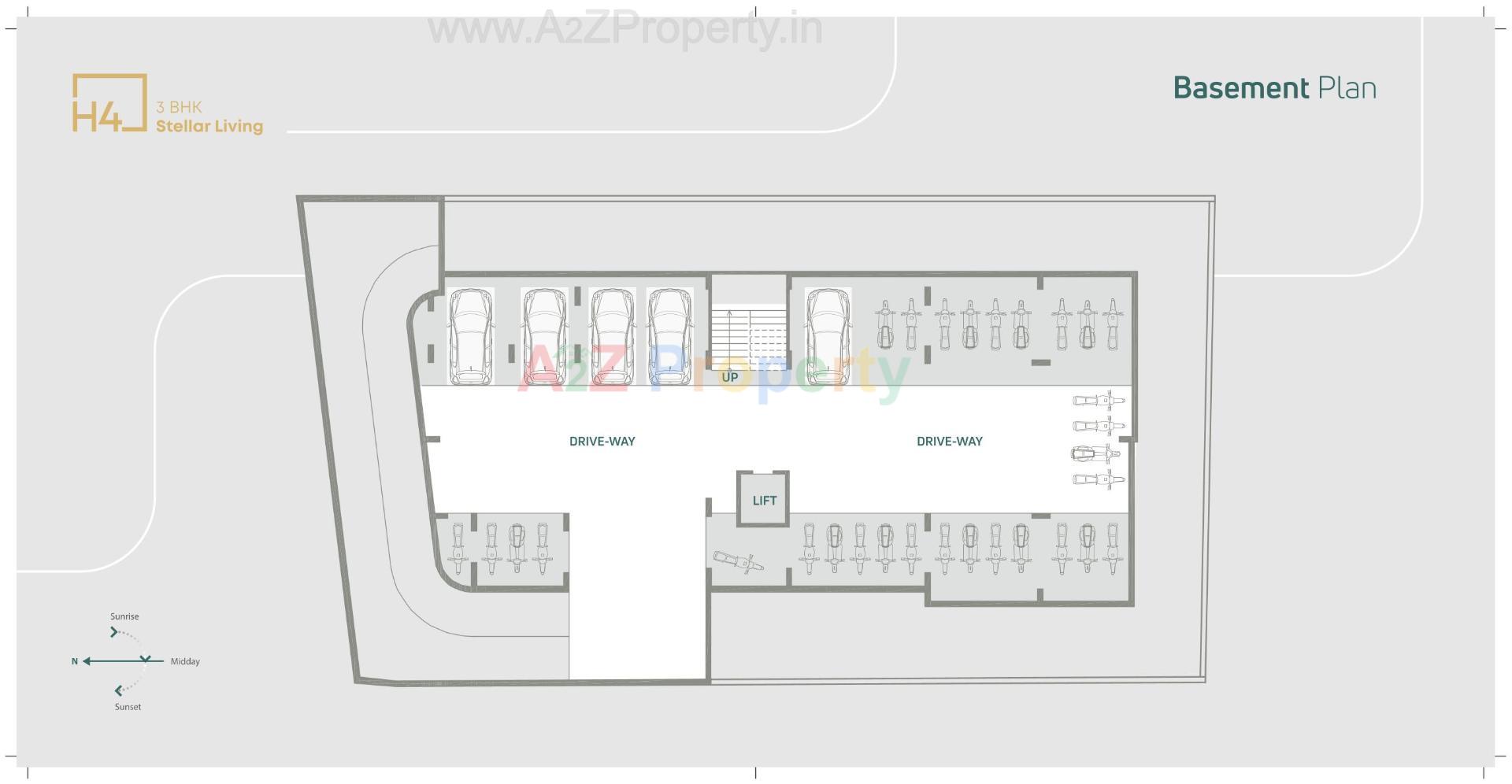 Layout of real estate project H located at Gulbai-tekra, Ahmedabad, Gujarat