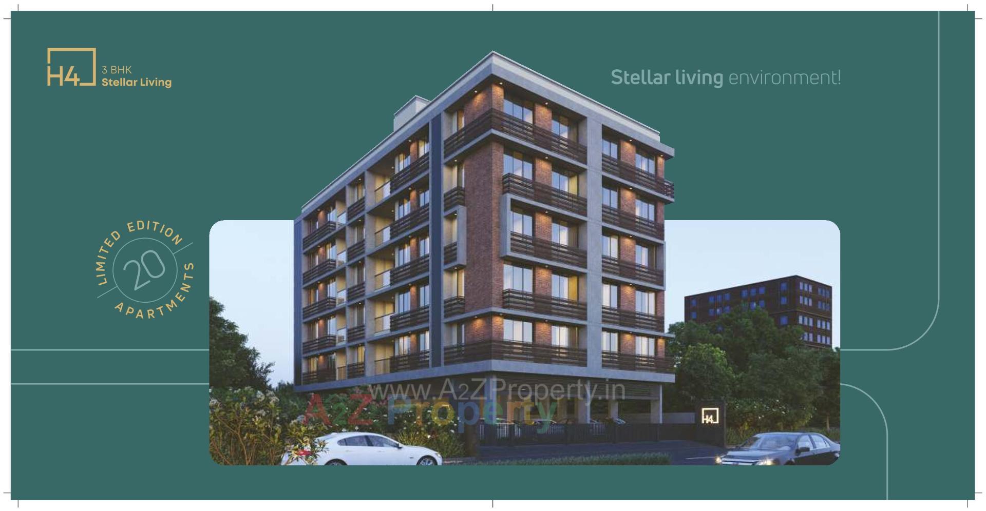 3D Elevation of real estate project H located at Gulbai-tekra, Ahmedabad, Gujarat