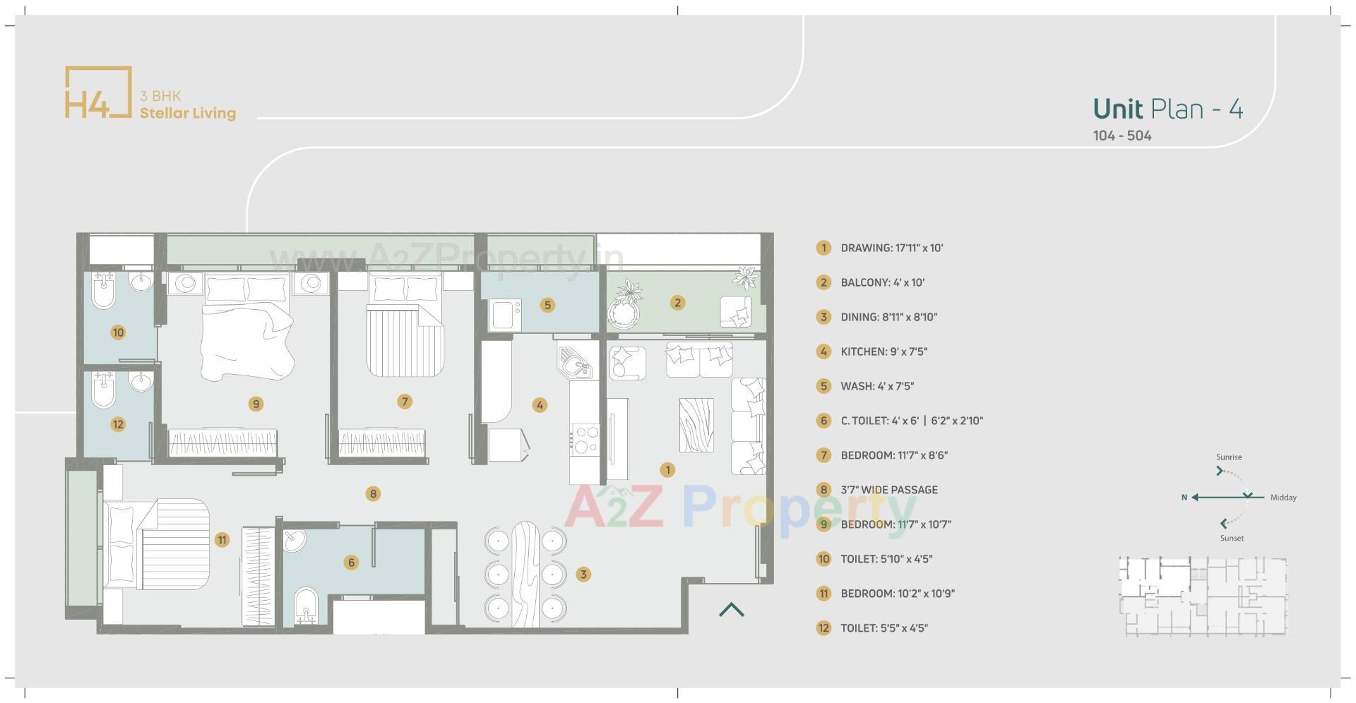 Layout of real estate project H located at Gulbai-tekra, Ahmedabad, Gujarat