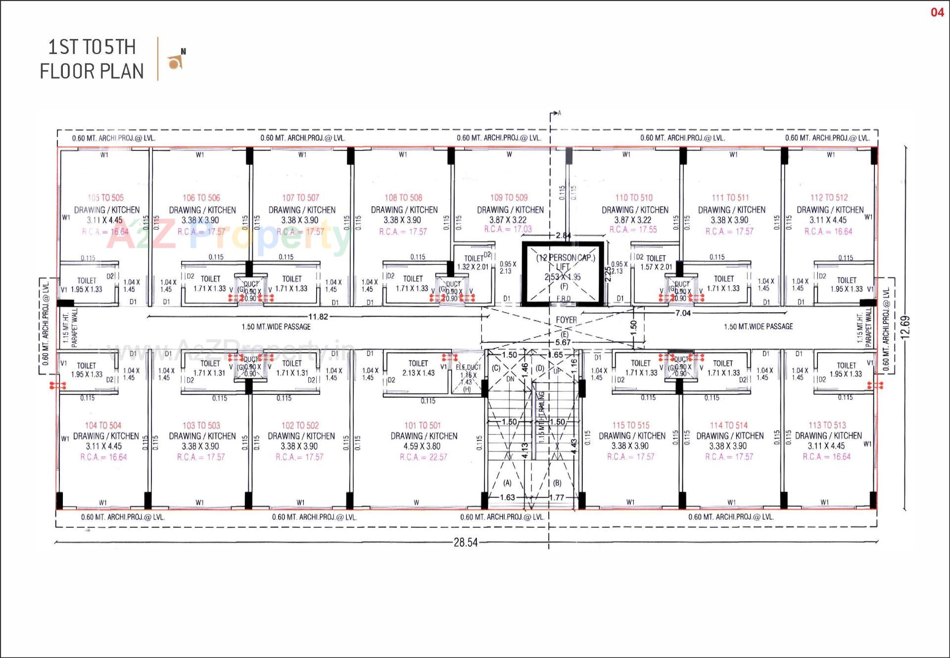 Layout of real estate project H located at Ahmedabad, Ahmedabad, Gujarat
