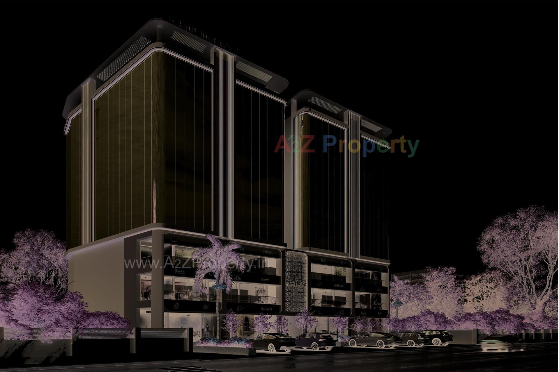 3D Elevation of real estate project Hamd Miracle located at Makarba, Ahmedabad, Gujarat