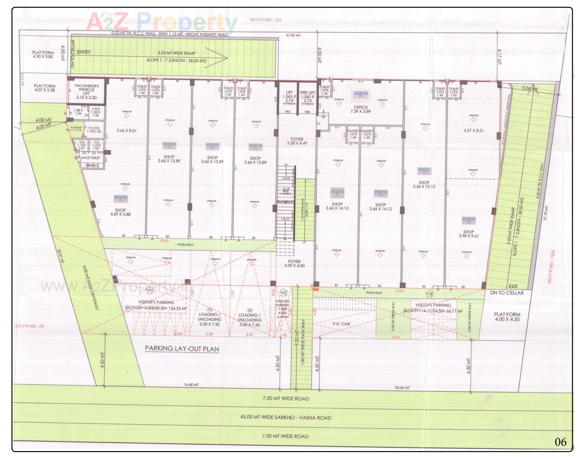 Layout of real estate project Hamd Miracle located at Makarba, Ahmedabad, Gujarat