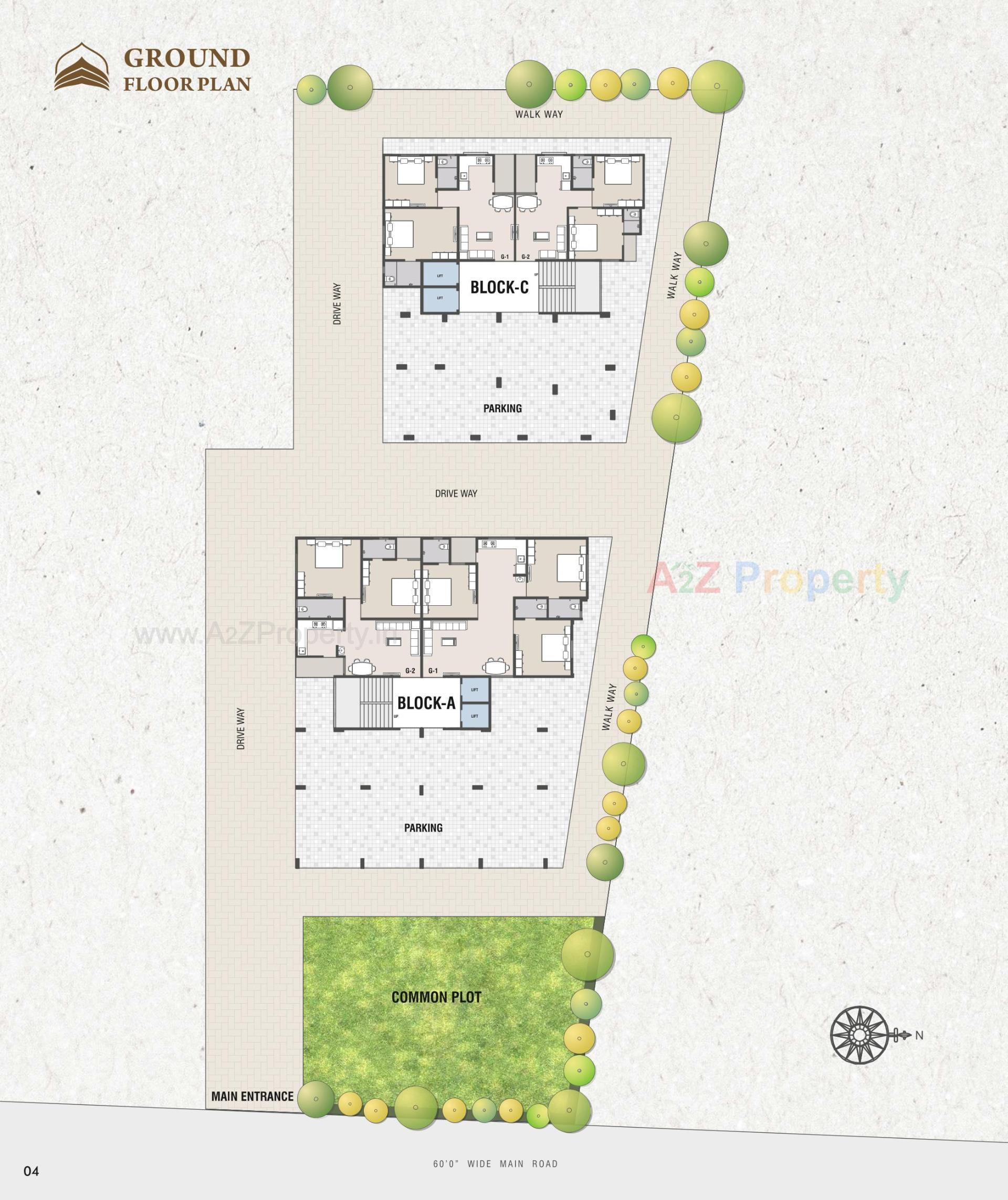 Layout of real estate project Hammash Residency Block located at Ahmedabad, Ahmedabad, Gujarat