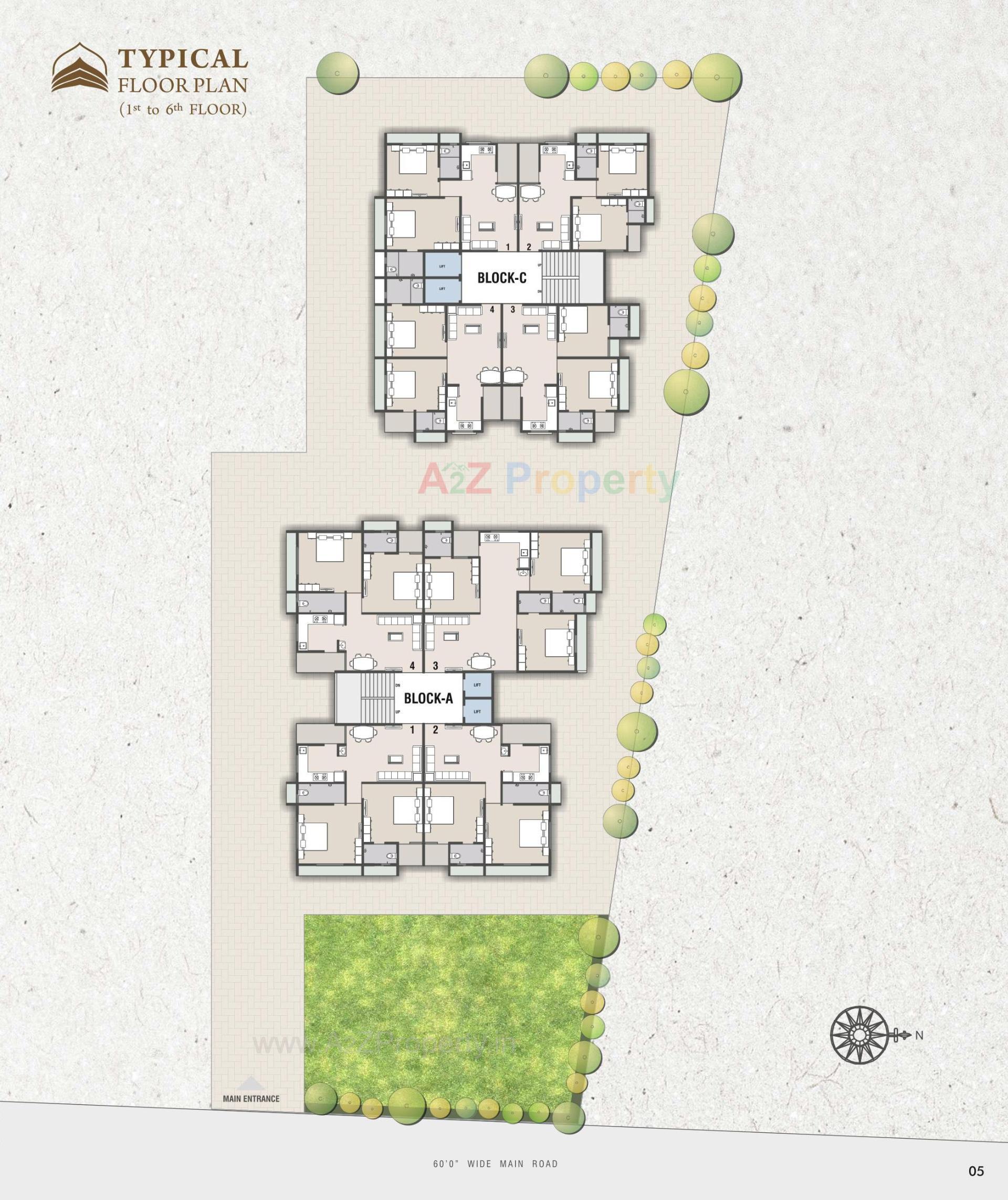 Layout of real estate project Hammash Residency Block located at Ahmedabad, Ahmedabad, Gujarat