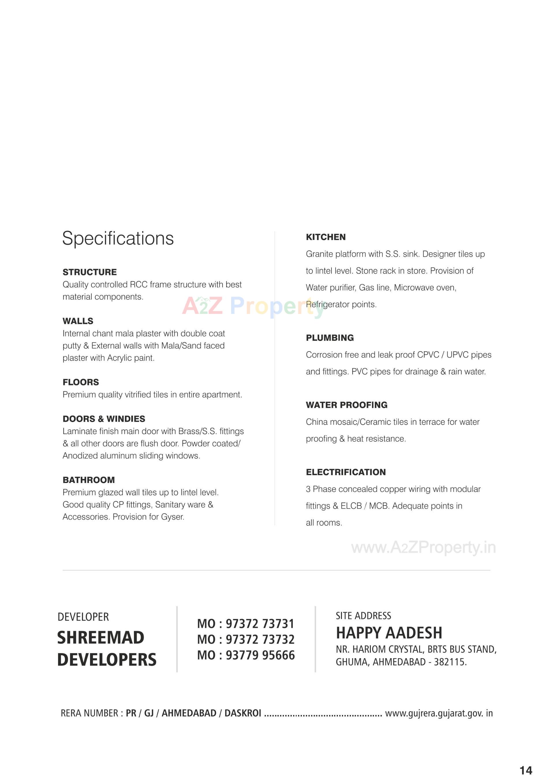  of real estate project Happy Aadesh located at Ghuma, Ahmedabad, Gujarat