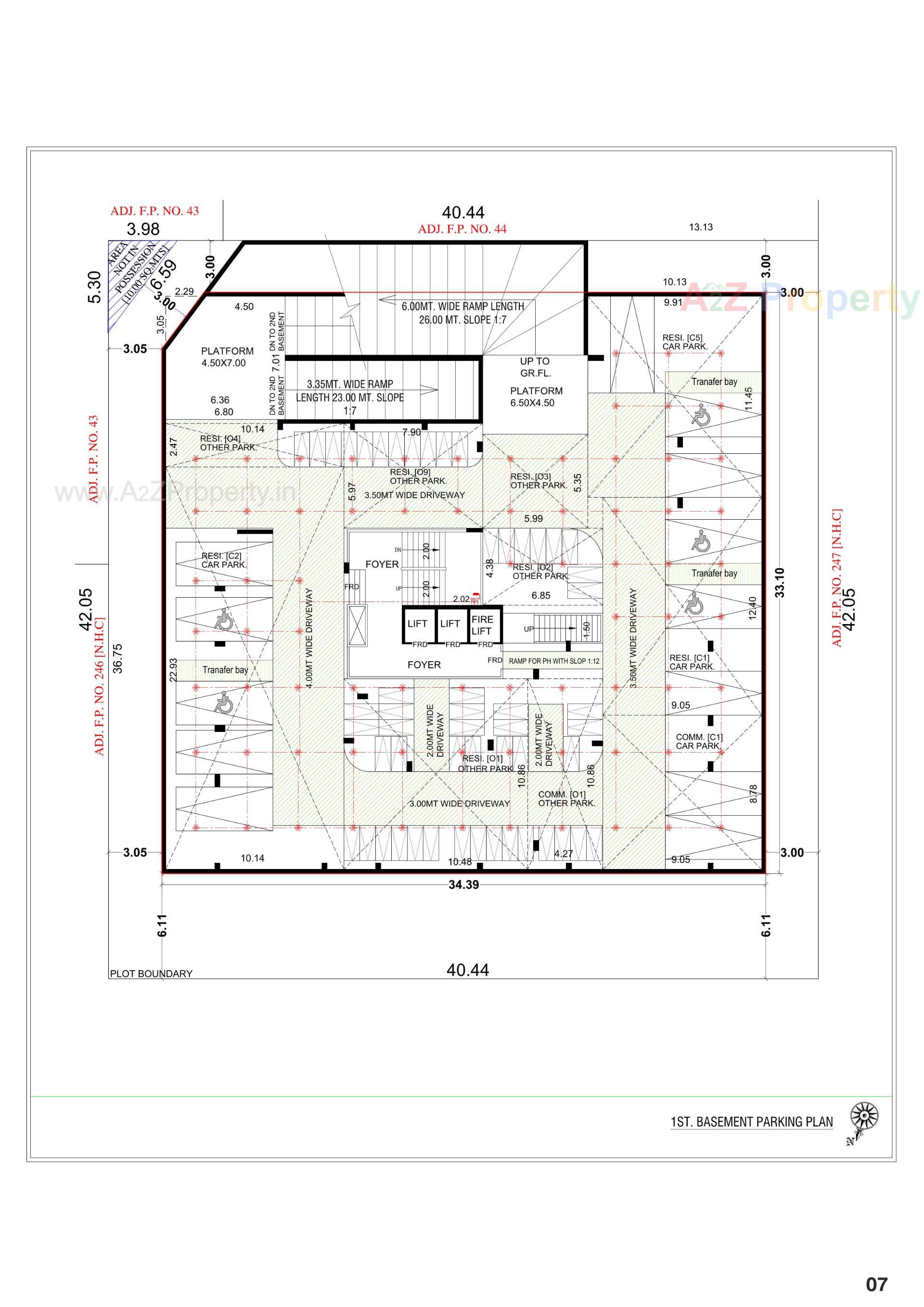 Layout of real estate project Happy Aadesh located at Ghuma, Ahmedabad, Gujarat