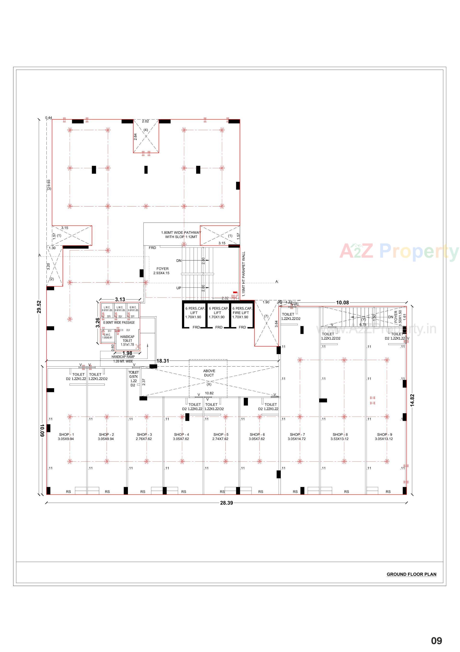 Layout of real estate project Happy Aadesh located at Ghuma, Ahmedabad, Gujarat