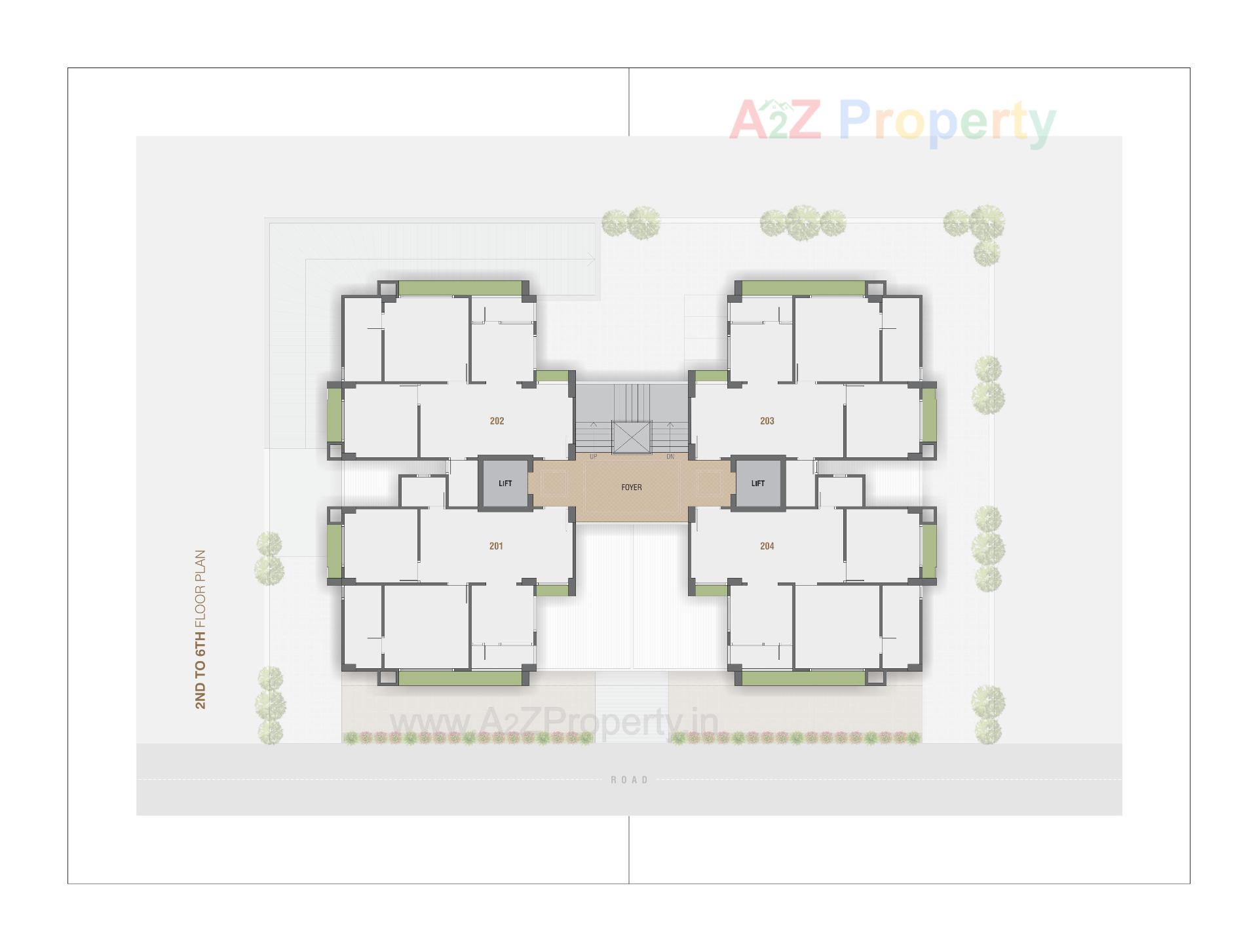 Layout of real estate project Happy Greens located at Ghuma, Ahmedabad, Gujarat