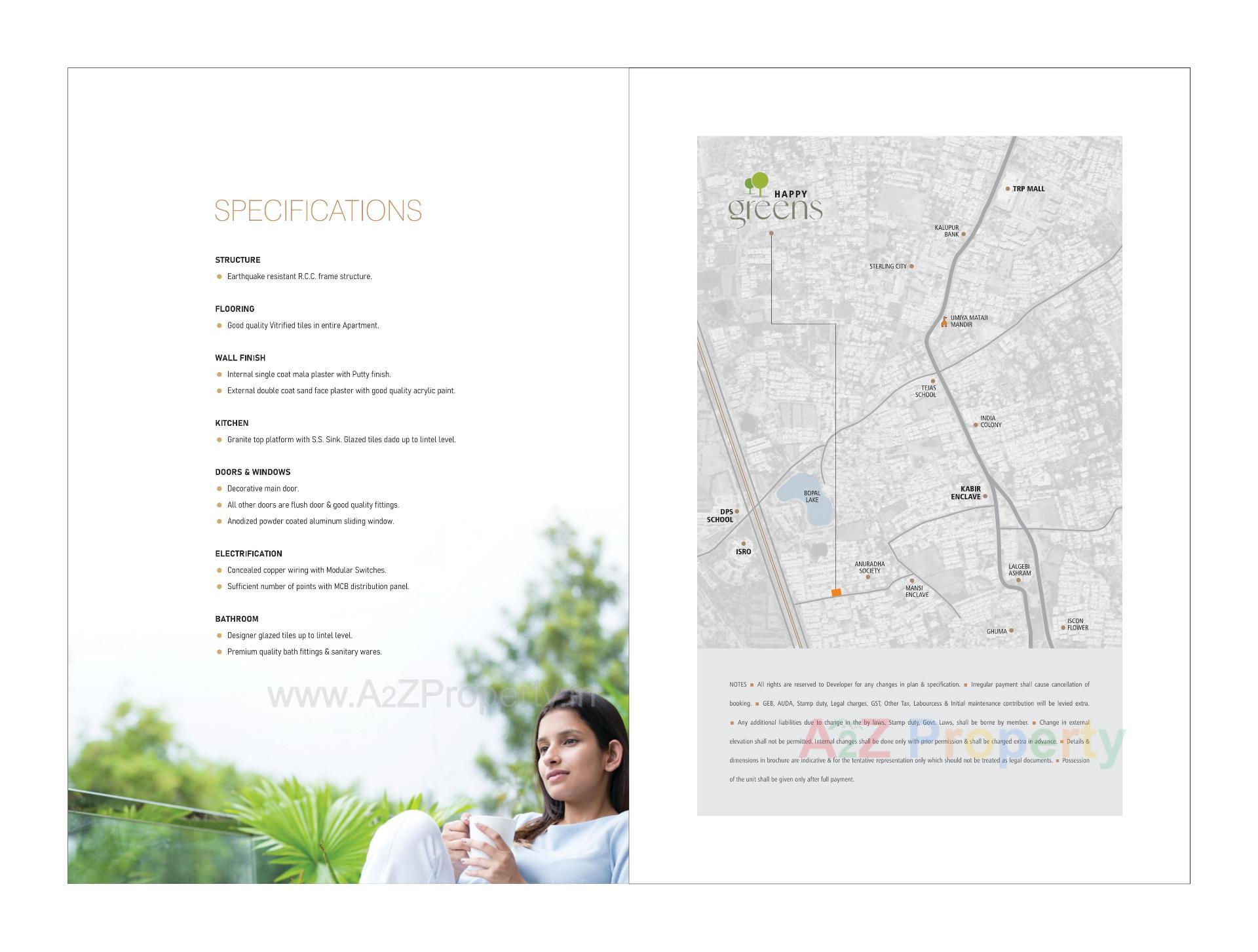  of real estate project Happy Greens located at Ghuma, Ahmedabad, Gujarat