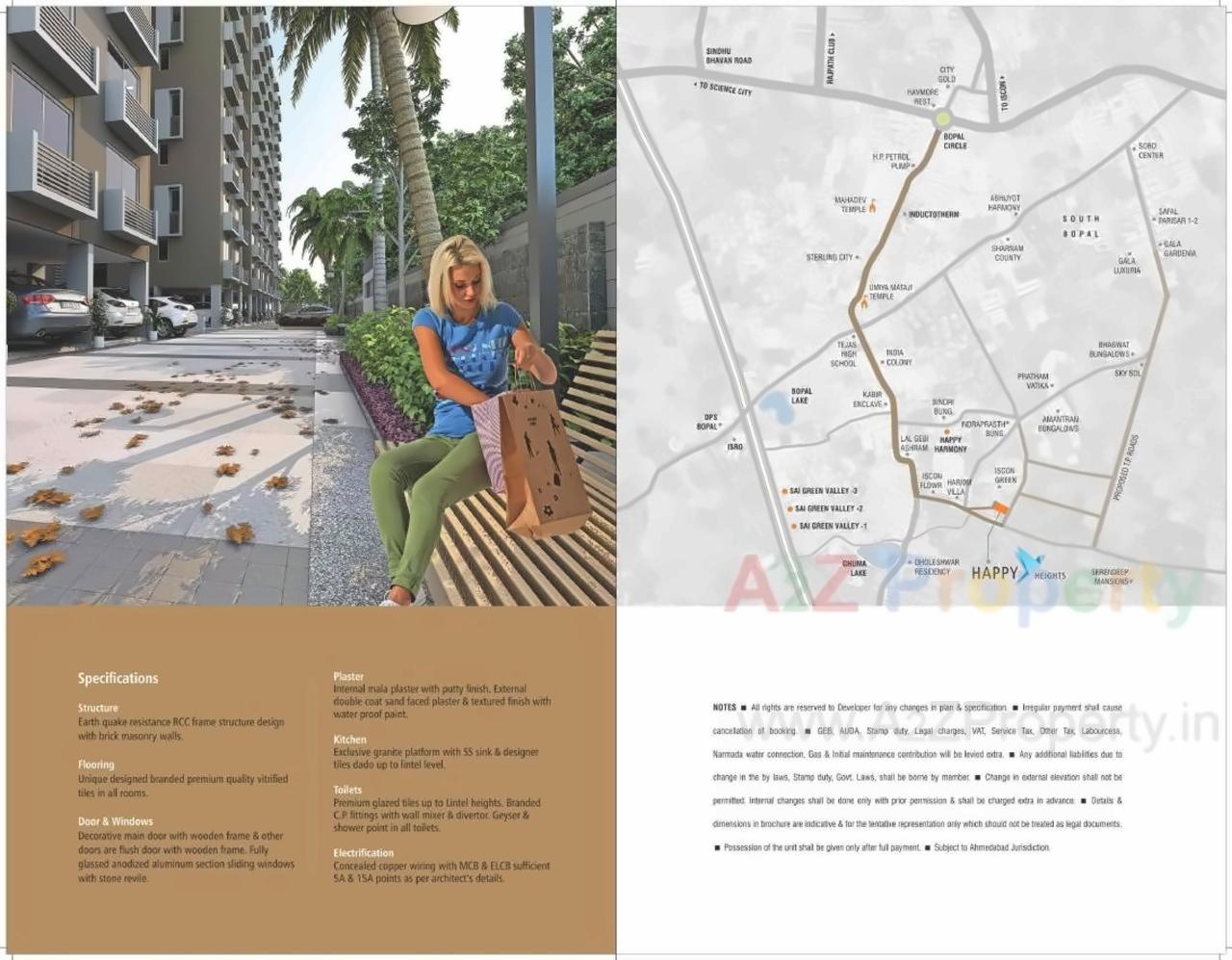  of real estate project Happy Heights located at Ghuma, Ahmedabad, Gujarat