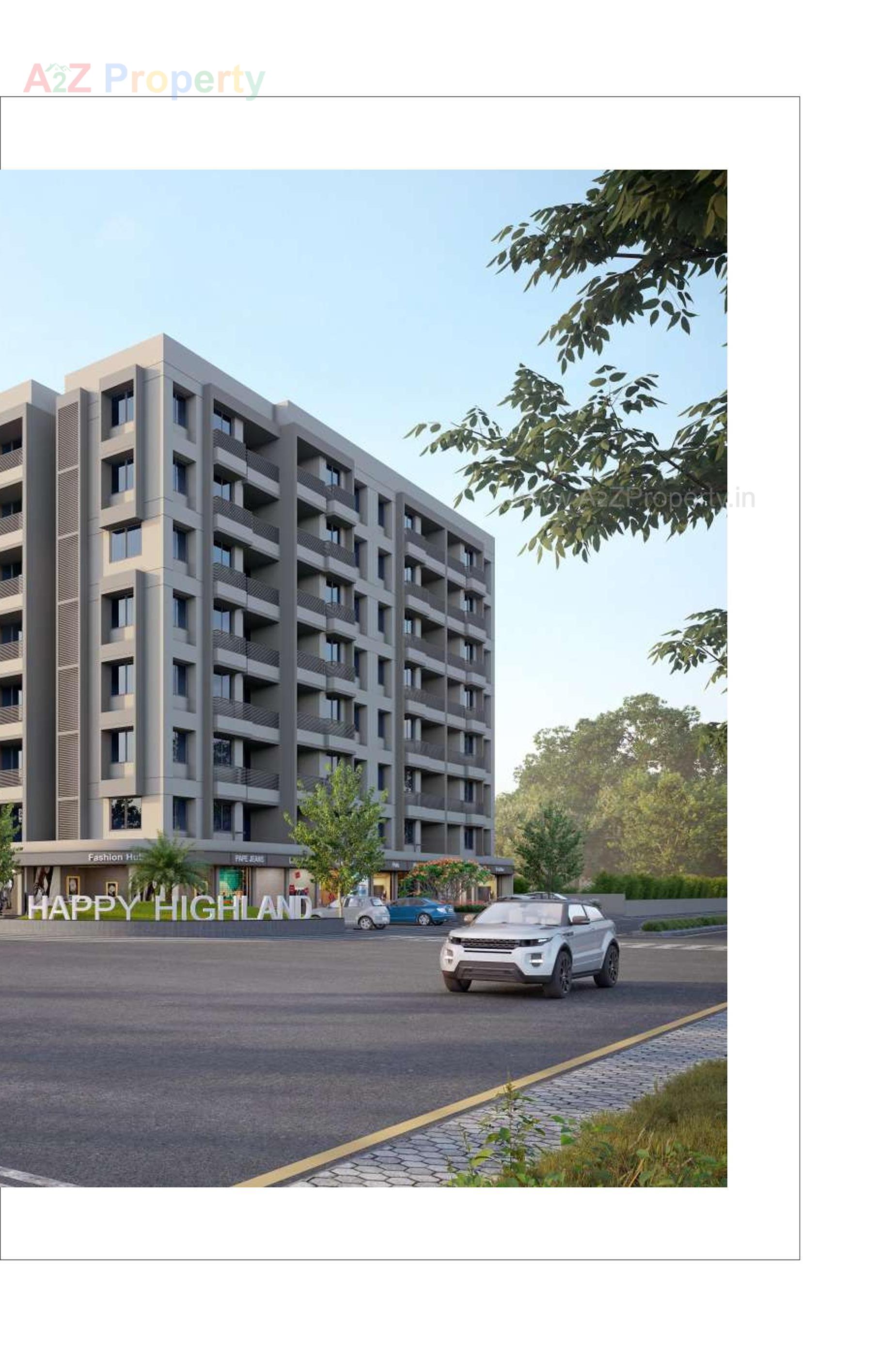 3D Elevation of real estate project Happy Highland located at Manipur, Ahmedabad, Gujarat