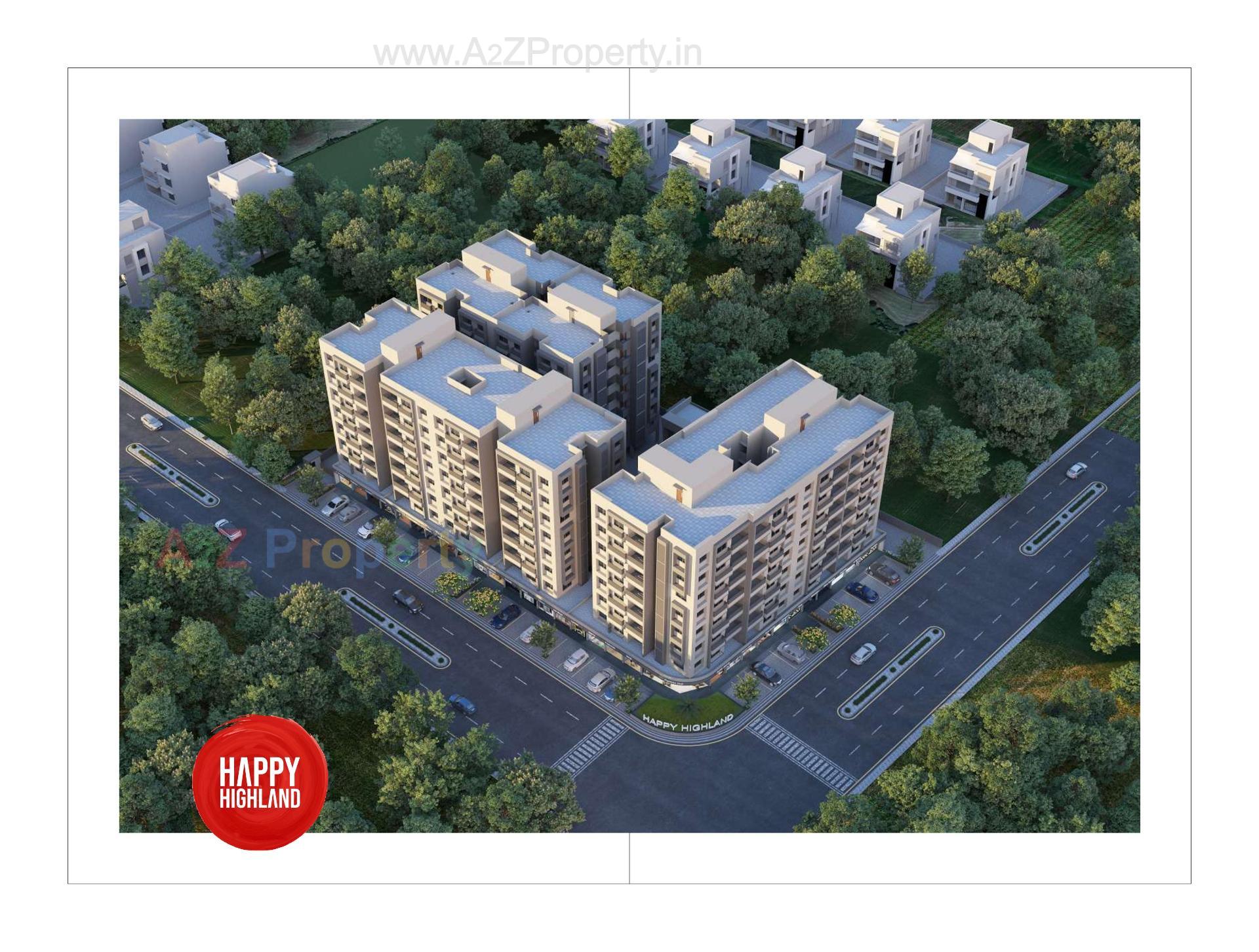 3D Elevation of real estate project Happy Highland located at Manipur, Ahmedabad, Gujarat