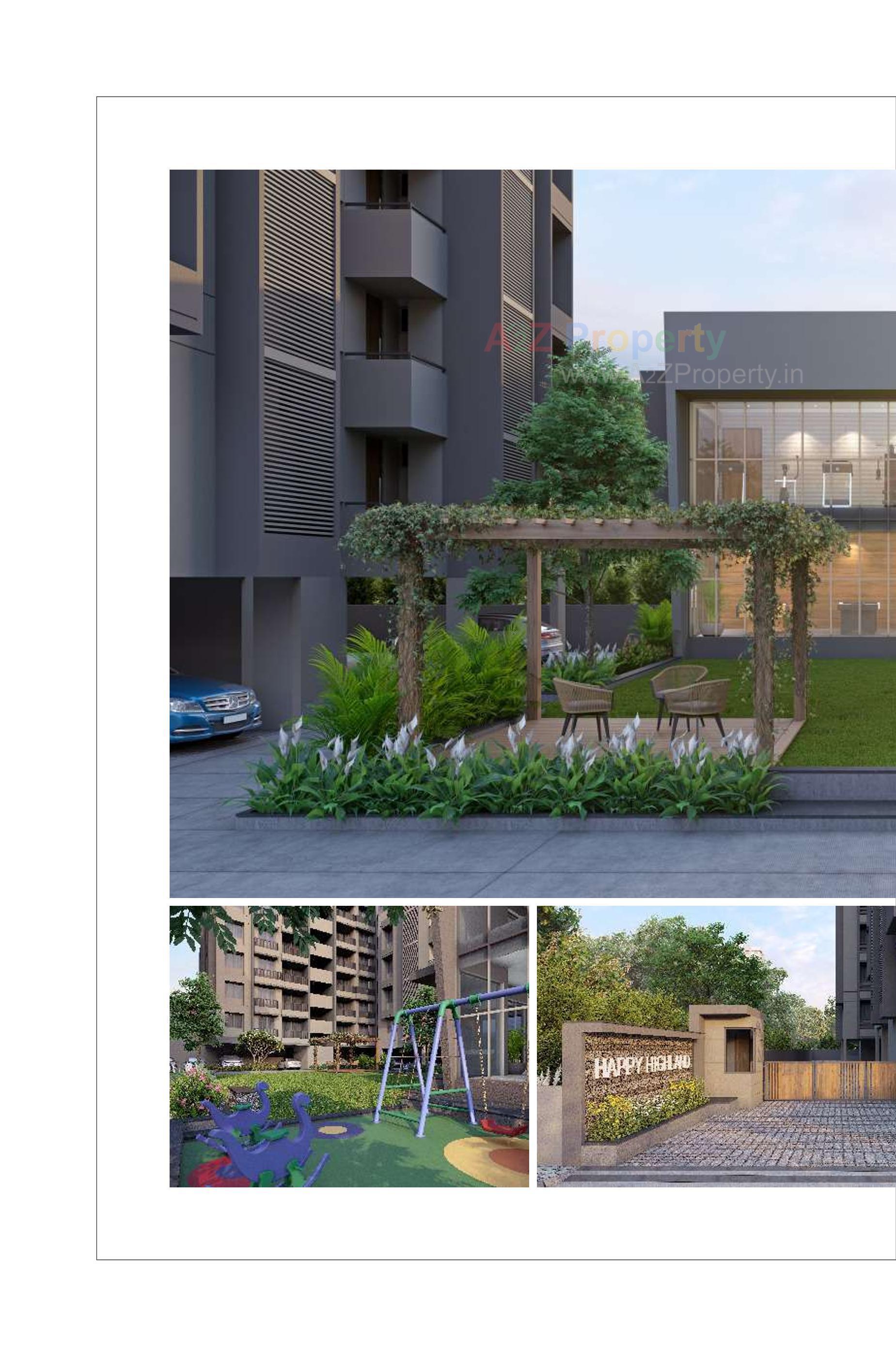 3D Elevation of real estate project Happy Highland located at Manipur, Ahmedabad, Gujarat