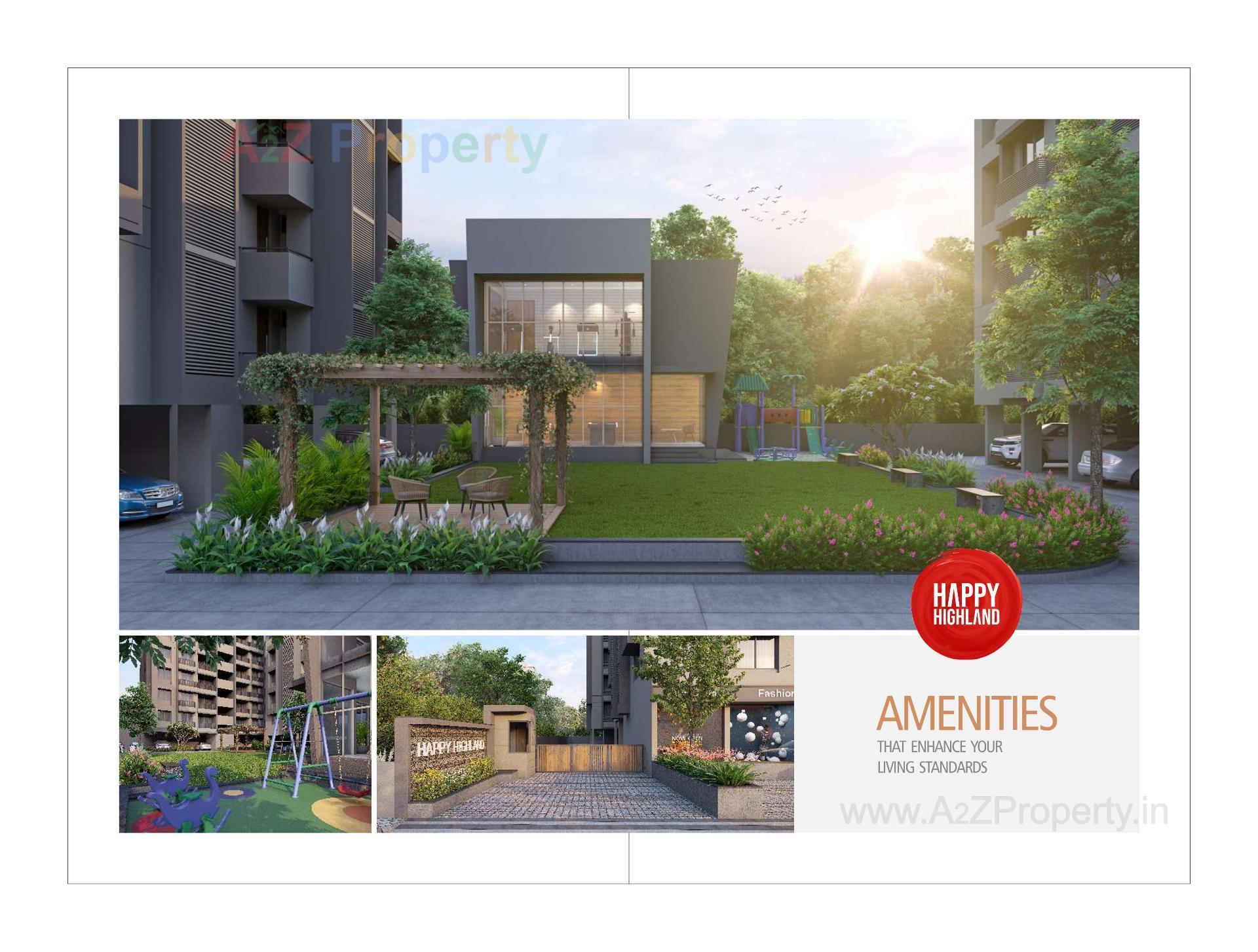 3D Elevation of real estate project Happy Highland located at Manipur, Ahmedabad, Gujarat