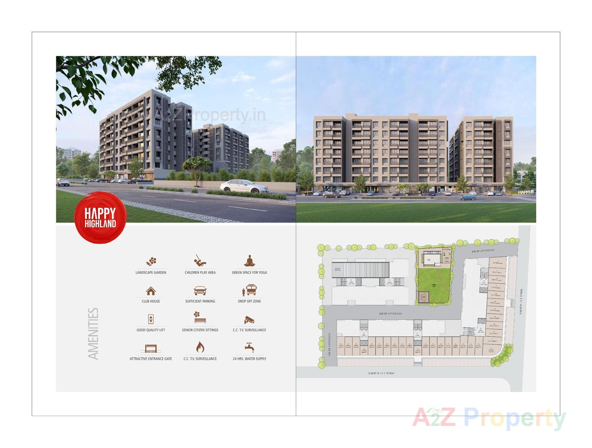 Layout of real estate project Happy Highland located at Manipur, Ahmedabad, Gujarat