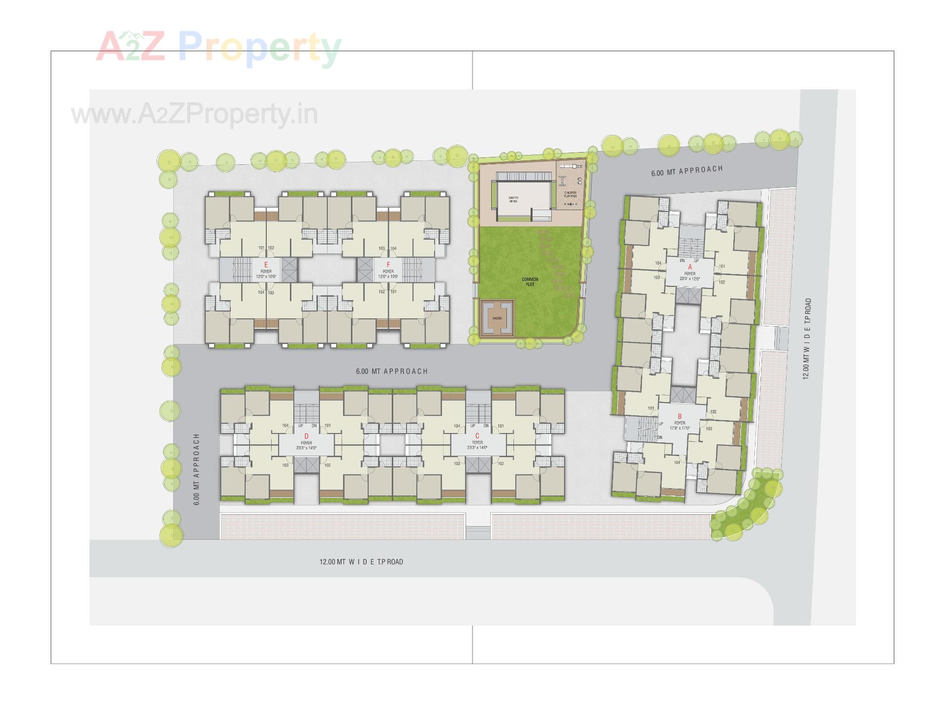 Layout of real estate project Happy Highland located at Manipur, Ahmedabad, Gujarat