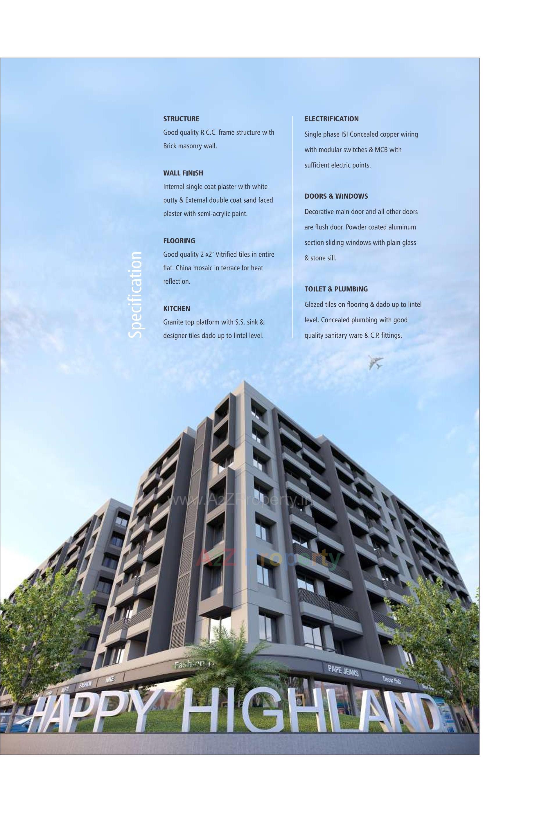 3D Elevation of real estate project Happy Highland located at Manipur, Ahmedabad, Gujarat