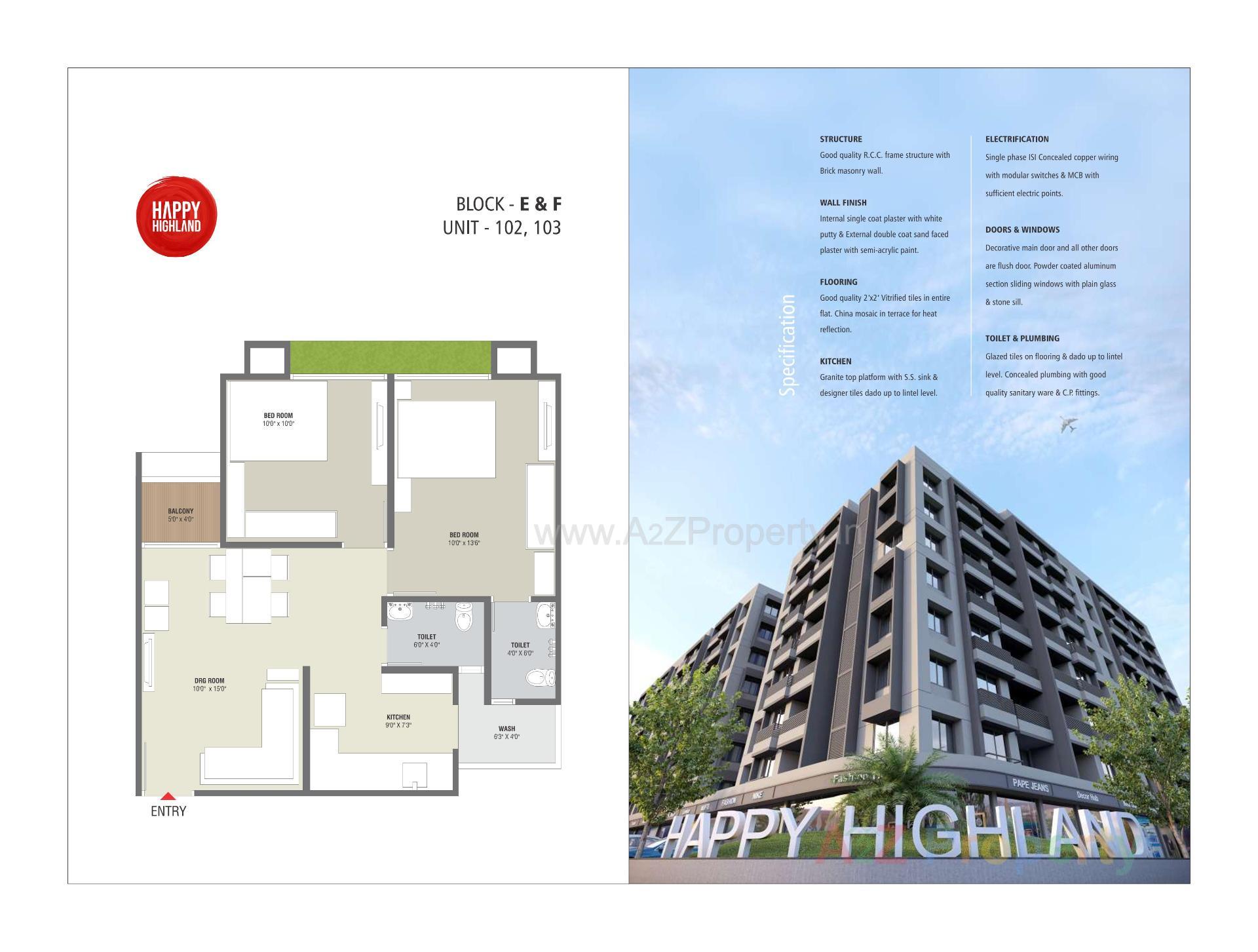 Layout of real estate project Happy Highland located at Manipur, Ahmedabad, Gujarat