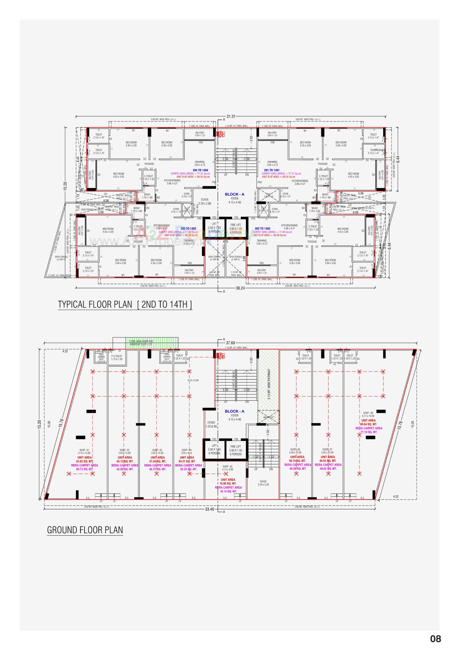 Layout of real estate project Happy Skyside located at Ghuma, Ahmedabad, Gujarat