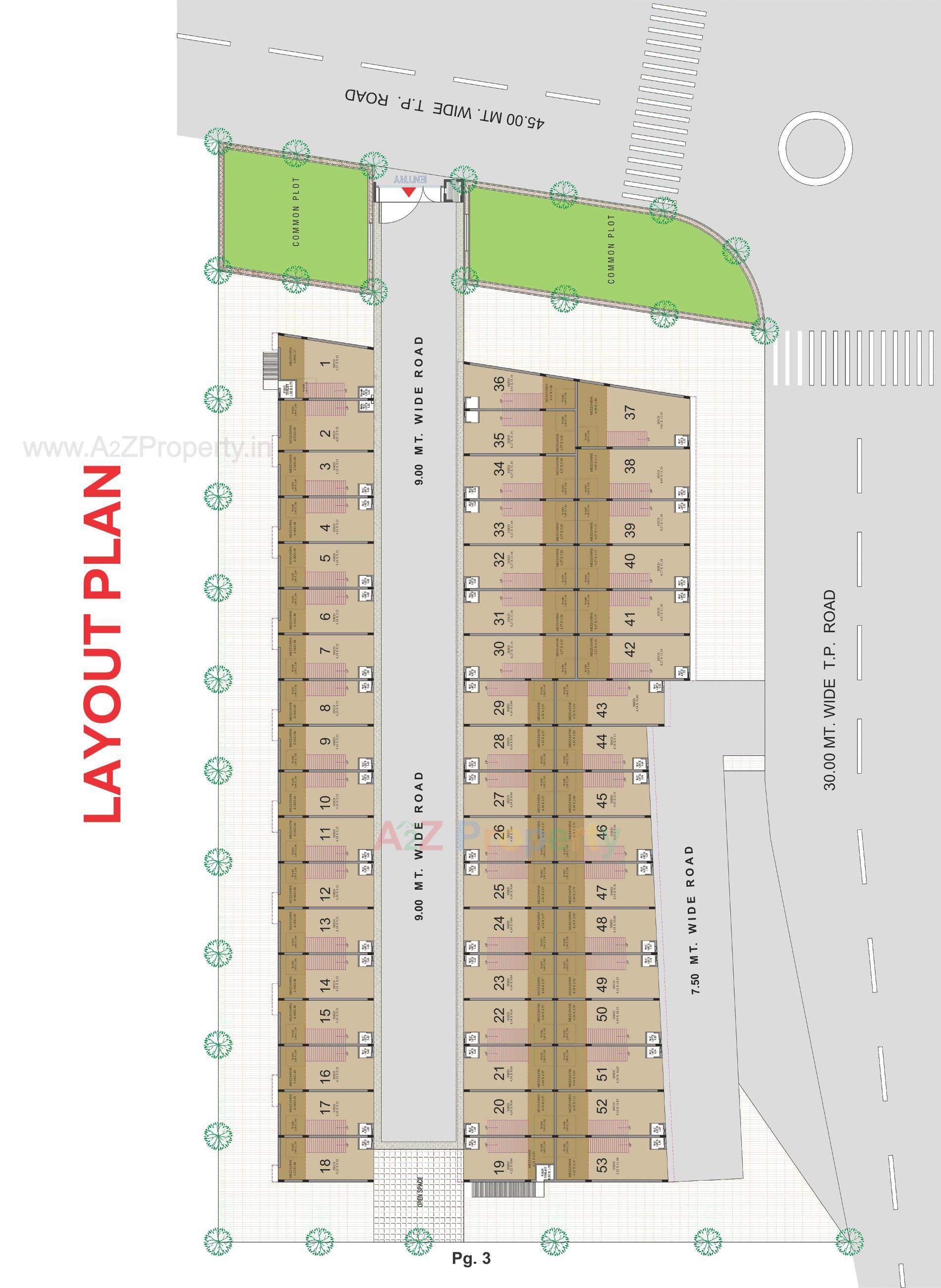 Layout of real estate project Hare Krishna Platinum Industrial Estate located at Kathwada, Ahmedabad, Gujarat